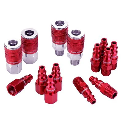 Tooltech 14 pc. 1/4" Red Coupler & Plug Kit