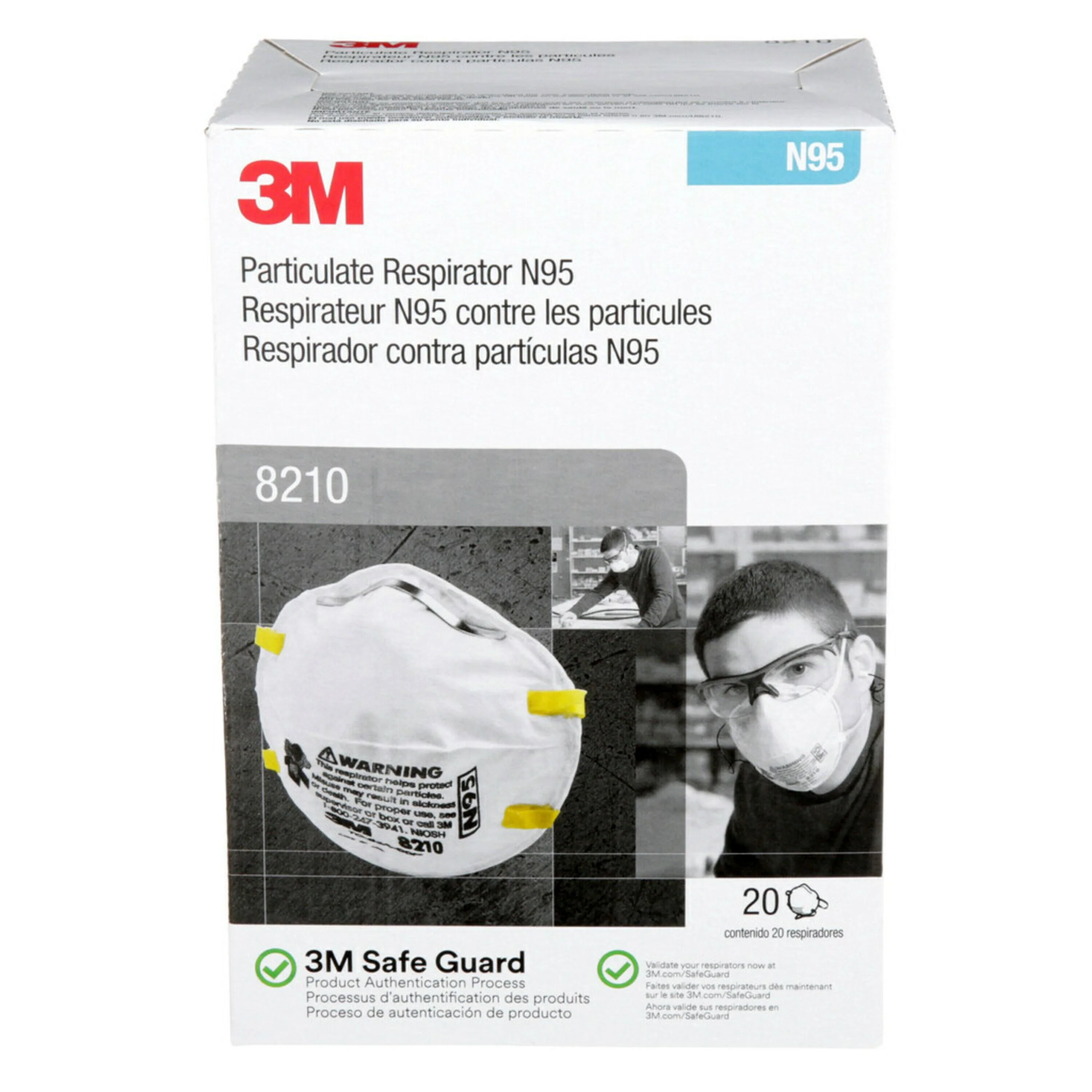 3Mâ„¢ 20PK N95 Particulate Respirator Face Masks - Image 3
