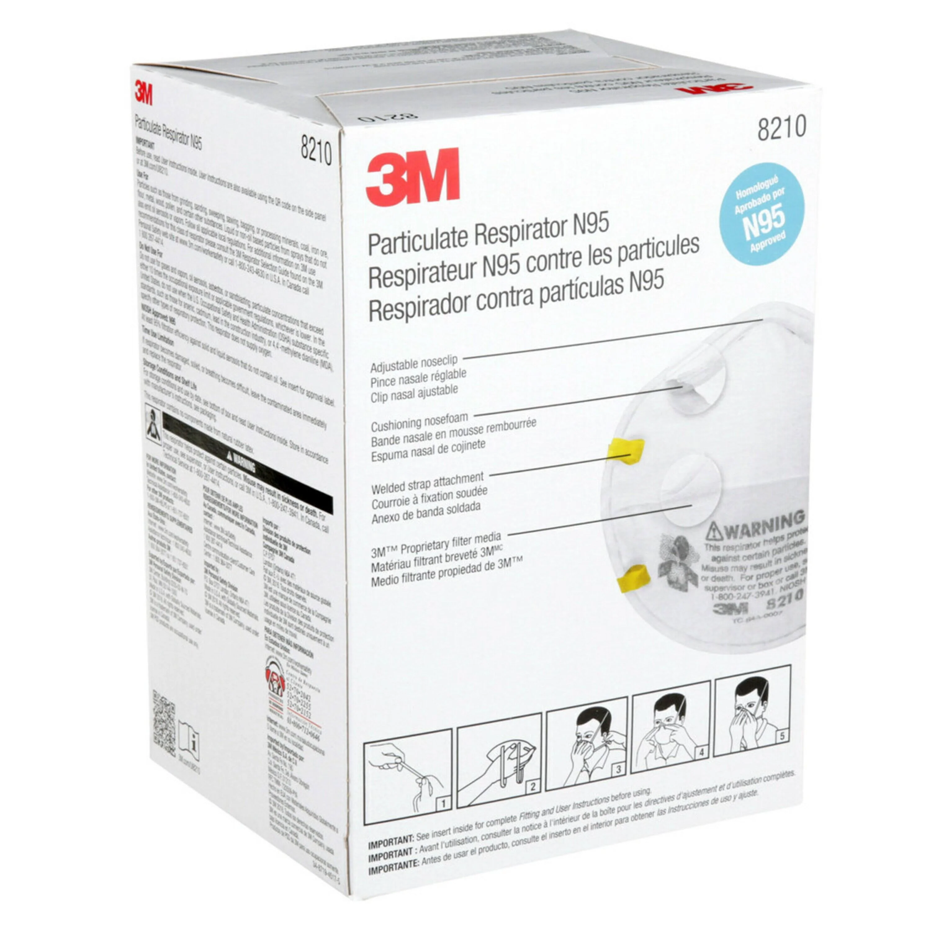 3Mâ„¢ 20PK N95 Particulate Respirator Face Masks - Image 9