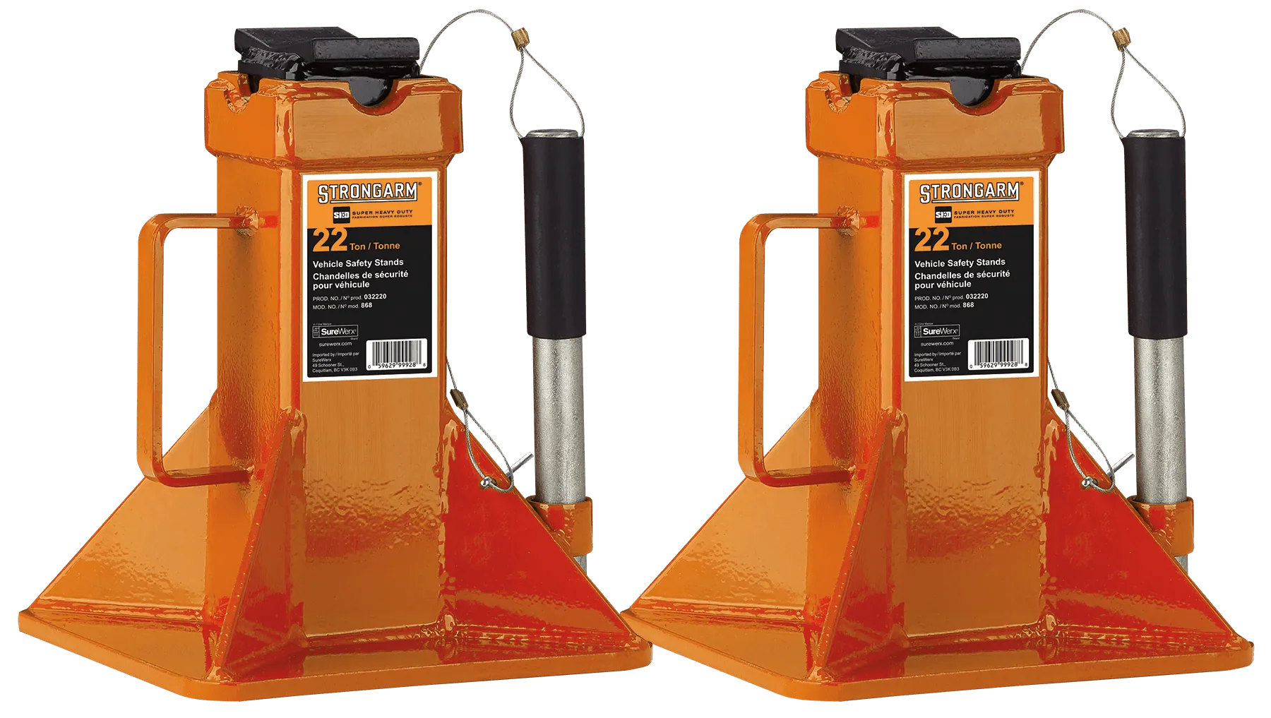 StrongArm 22 Ton Pin-Type Safety Stands - Pair - Image 3