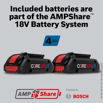 Bosch GXS18V-11N25 18V 4.0Ah CORE Slim Battery & Charger Kit - Image 9