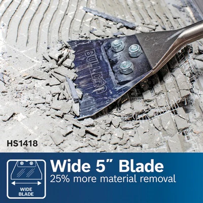 Bosch SDS Plus Bulldog Hammer Steel Floor Scraper - 5" x 11" - Image 2