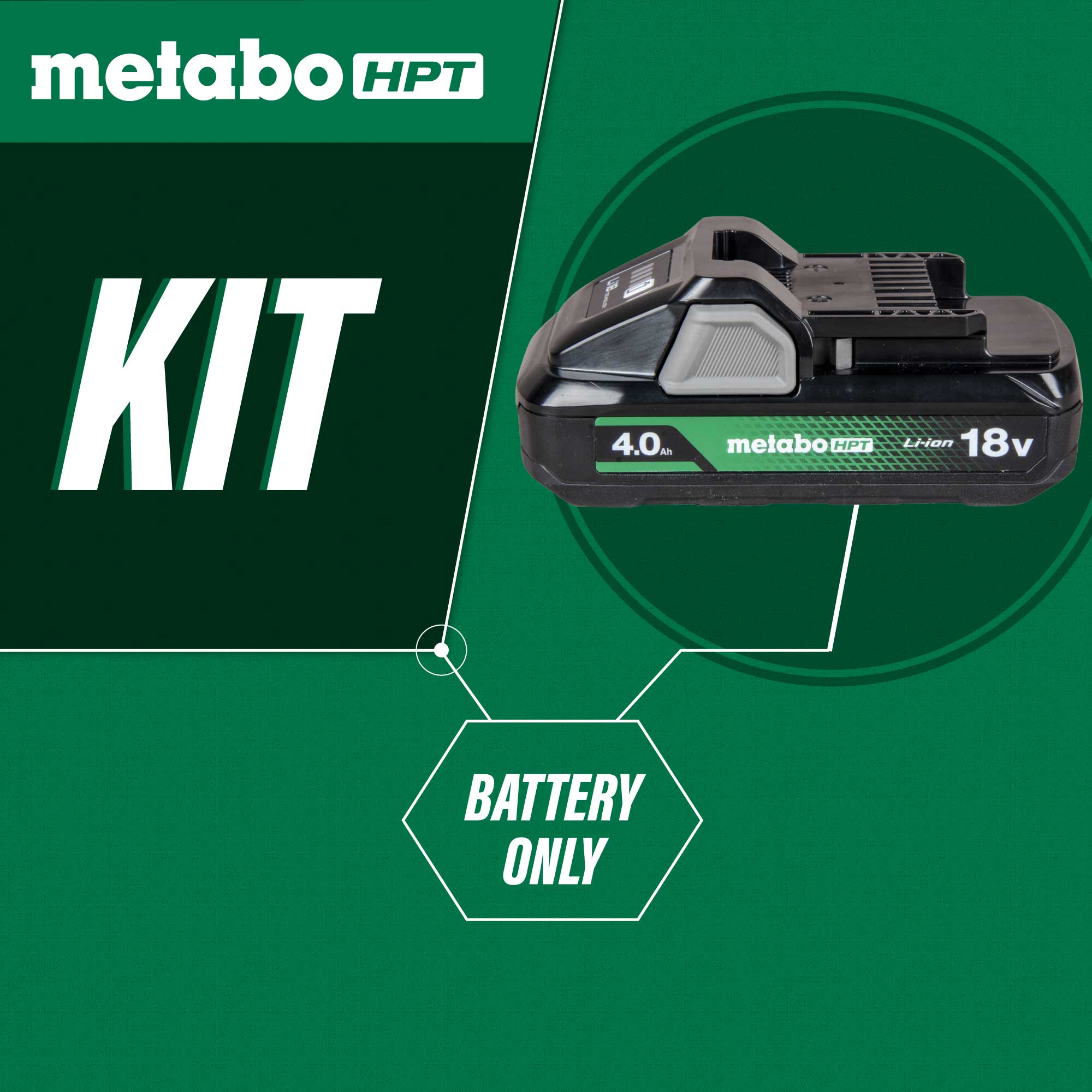 Metabo HPT 18V Lithium-Ion Battery w/ Fuel Indicator - 4.0Ah - Image 4