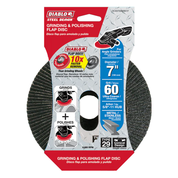 Diablo 7" 60-Grit Steel Demon™ Flap Disc For Metal - Image 2