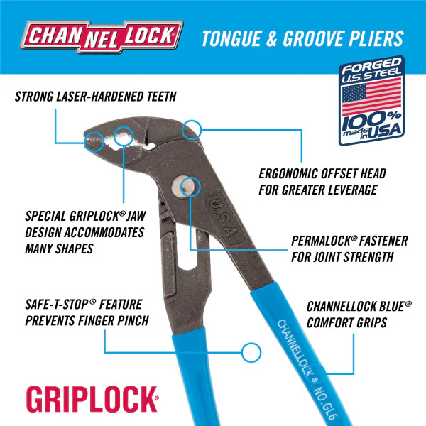 Channellock GRIPLOCKĀ® Tongue & Groove Pliers - Image 13