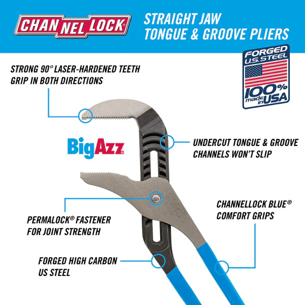 Channellock Straight Jaw Tongue & Groove Pliers - Image 33