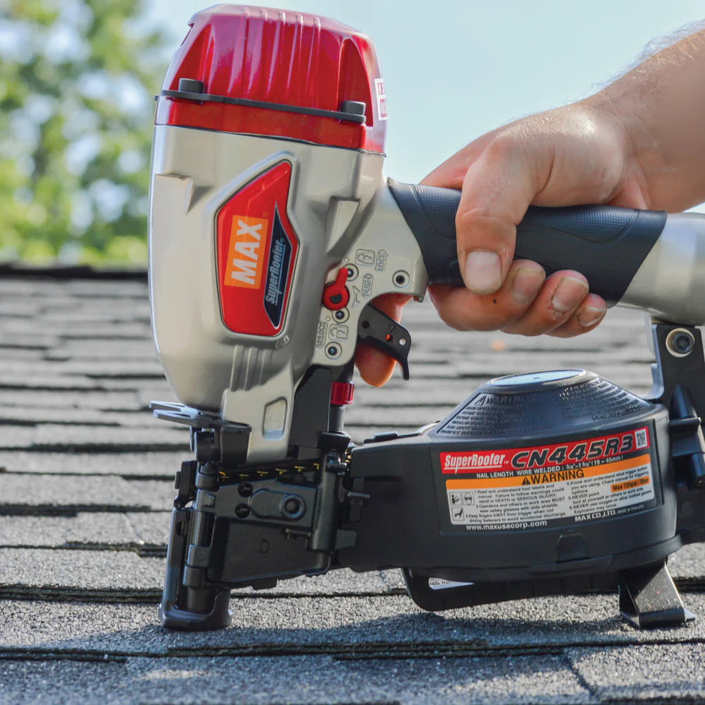 MAX CN445R3 Pneumatic Roofing Coil Nailer - 1-3/4" Capacity - Image 6