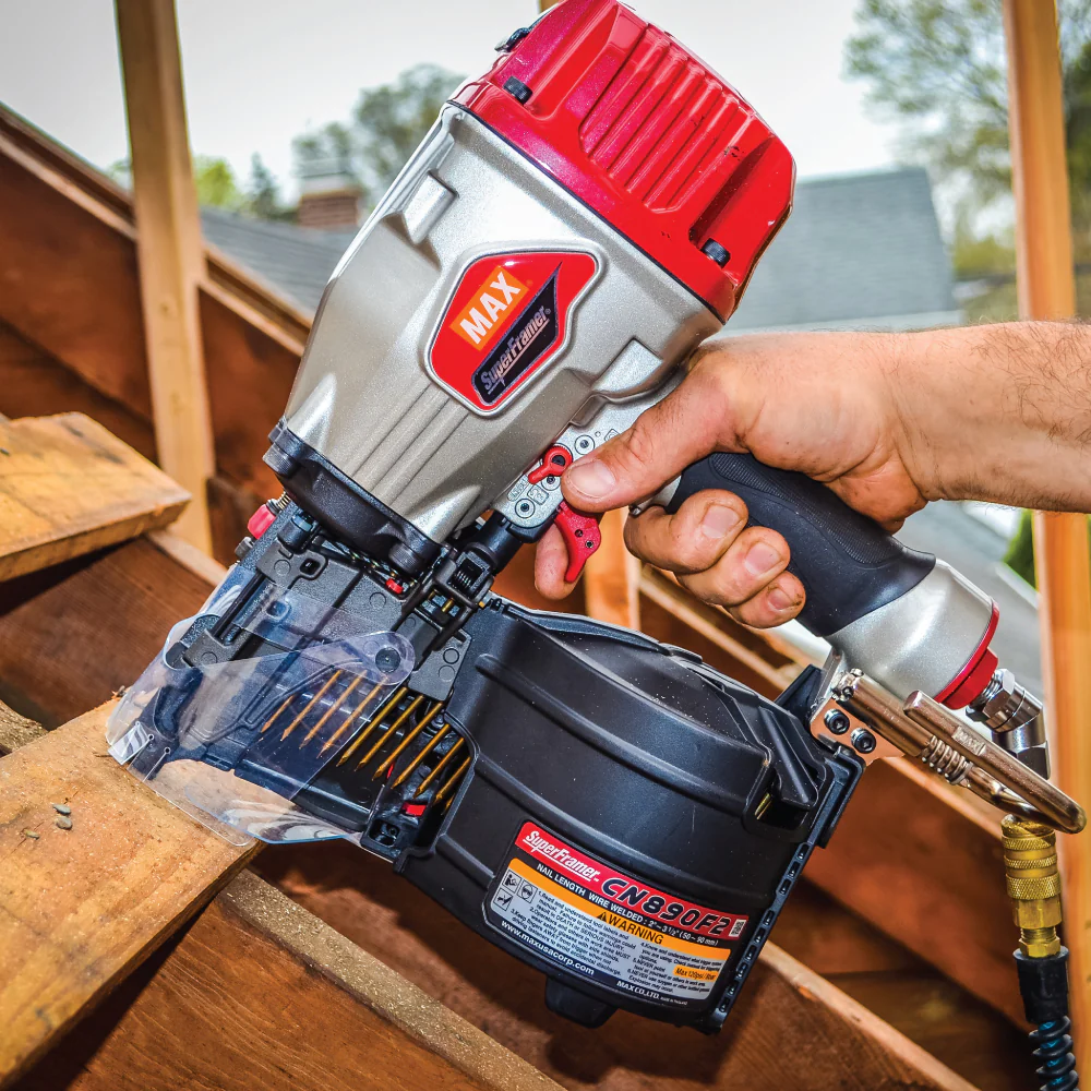 MAX CN890F2 Pneumatic Framing Coil Nailer - 3-1/2" Capacity - Image 10
