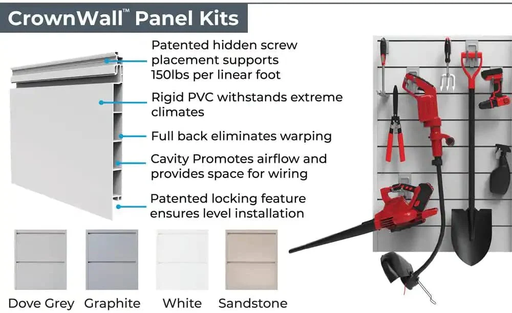 Crownwall 6" Slatwall Panel Kit (32 sq. ft) - 8ft x 4ft - Image 4