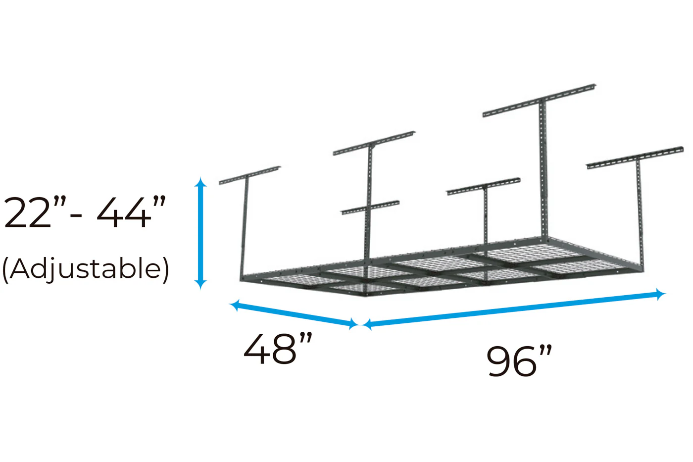 Crownwall Overhead Storage Ceiling Rack - 4ft x 8 ft - Image 4