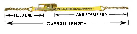 CTS 4" Ratchet Strap w/ 3/8β³ Chain Anchor - Image 2