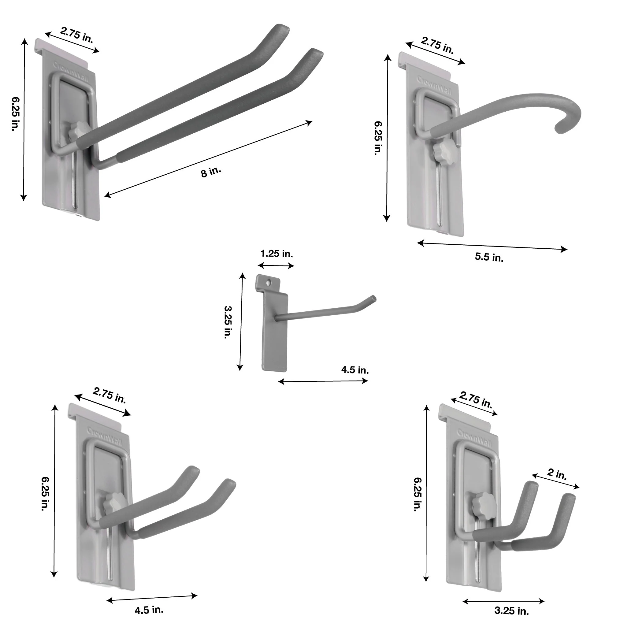 Crownwall 20 Piece Hook Kit Slatwall Accessory - Image 4