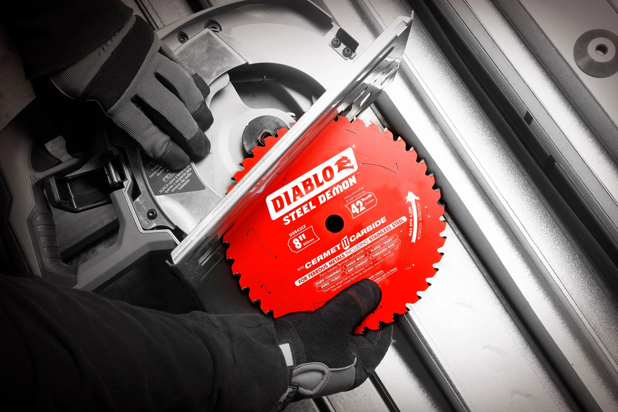 Diablo 8" x 42T Steel Demon™ Cermet II Saw Blade For Thick Metal - Image 3