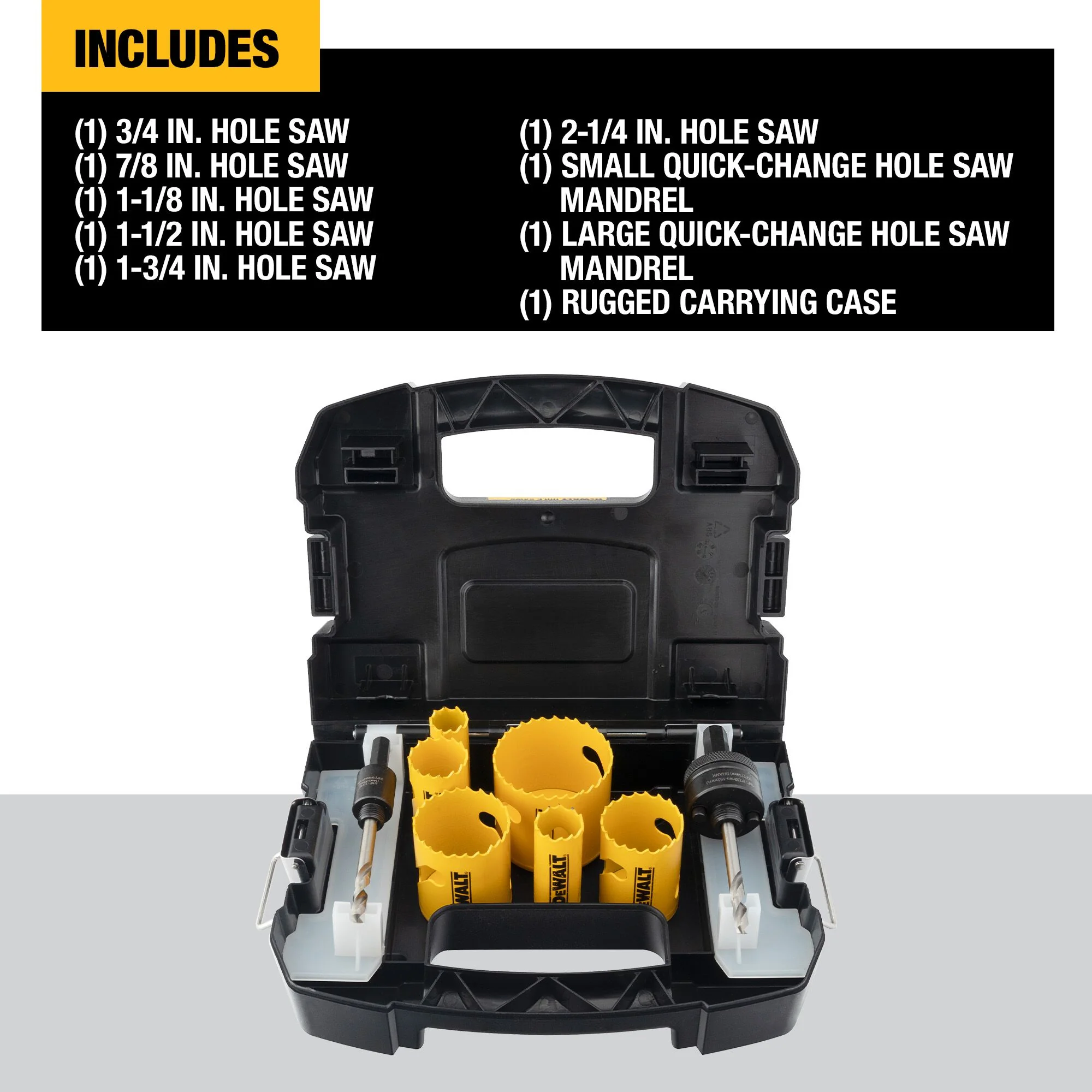 DeWalt Bi-Metal Hole Saw Kit - Image 18