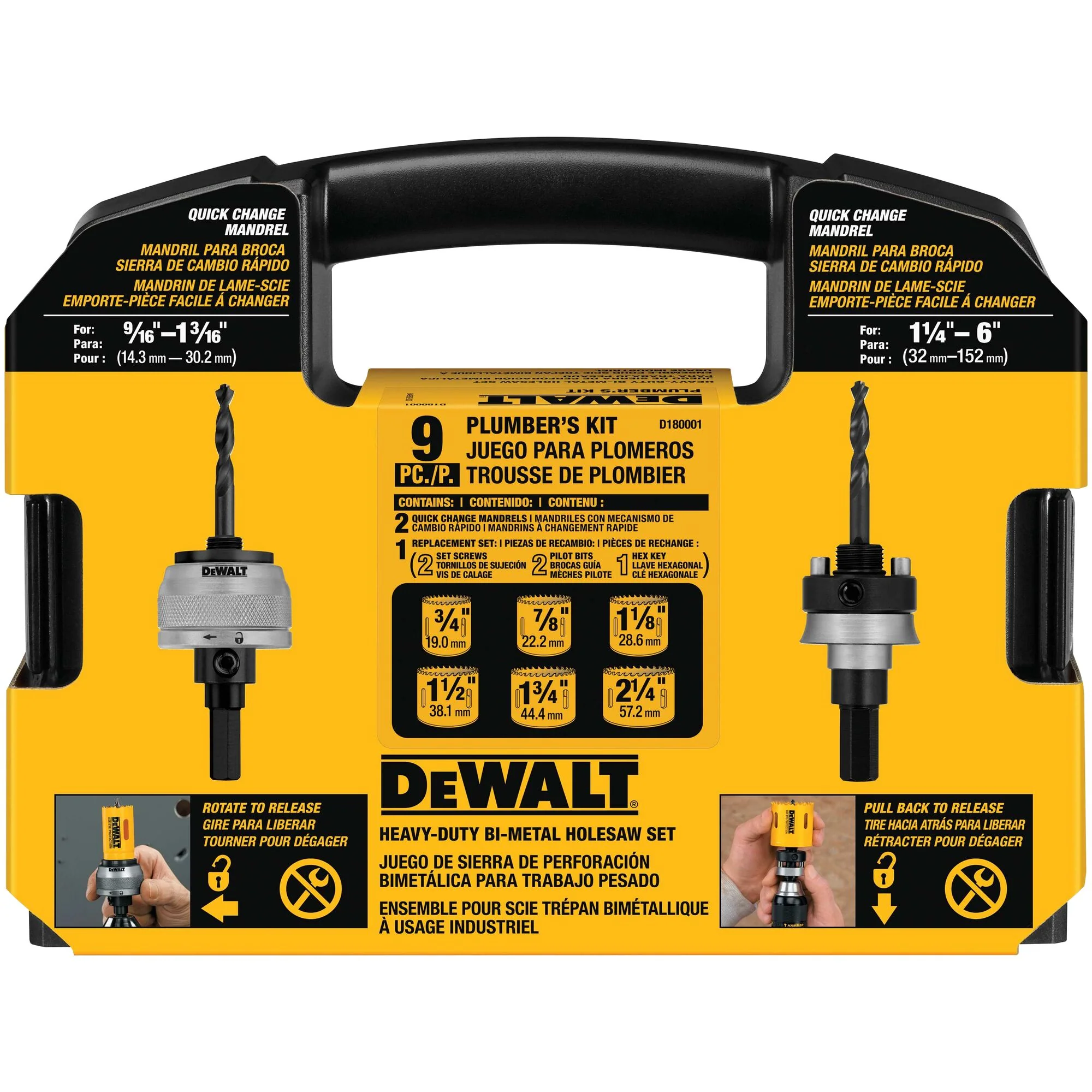 DeWalt Bi-Metal Hole Saw Kit - Image 9