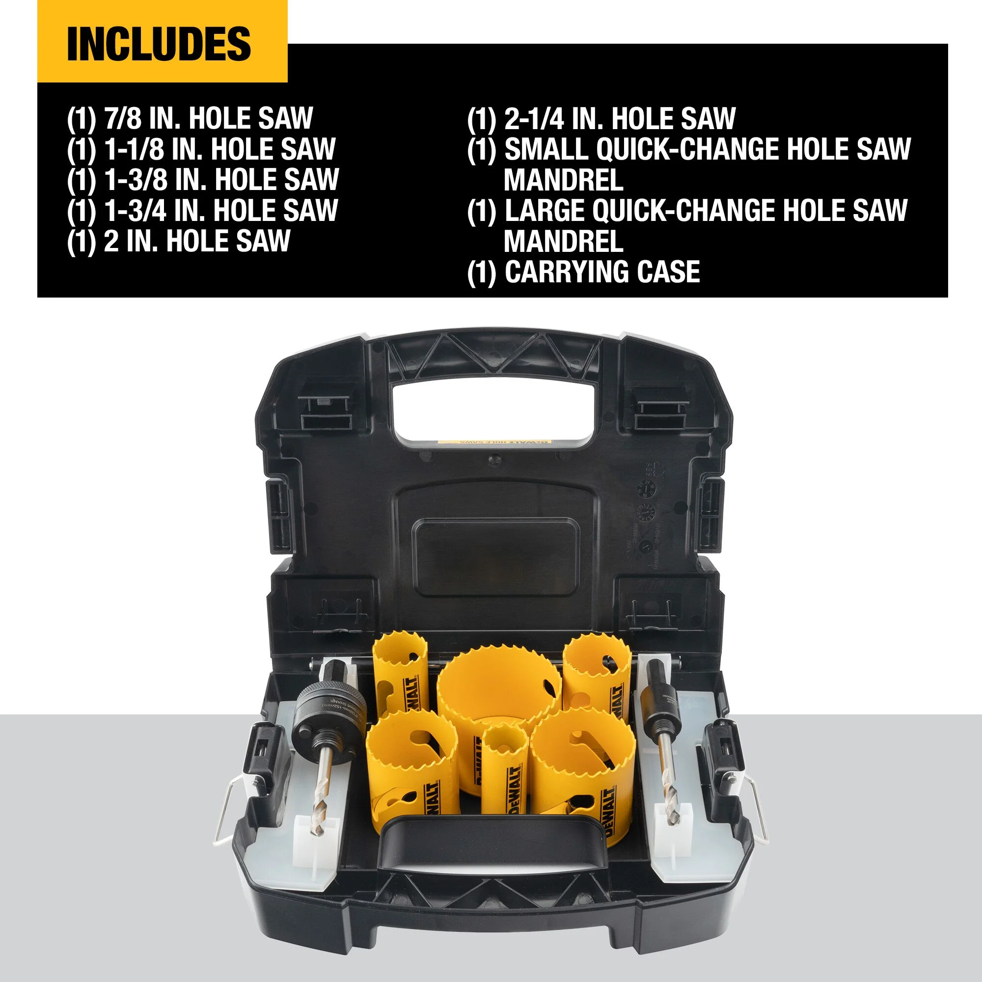 DeWalt Standard Electrician's Bi-Metal Hole Saw Kit - Image 17