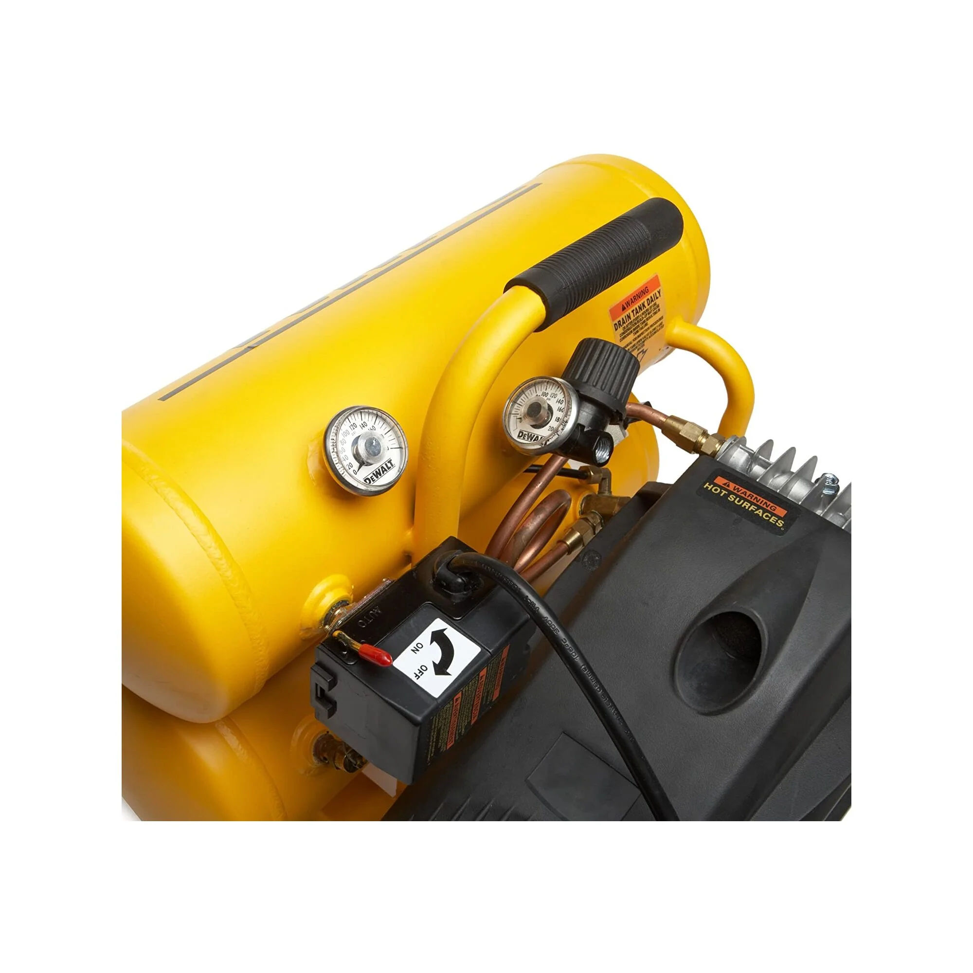 DeWalt 1.1 HP Continuous Twin Tank 4 Gallon Electric Hand Carry Compressor - Image 3