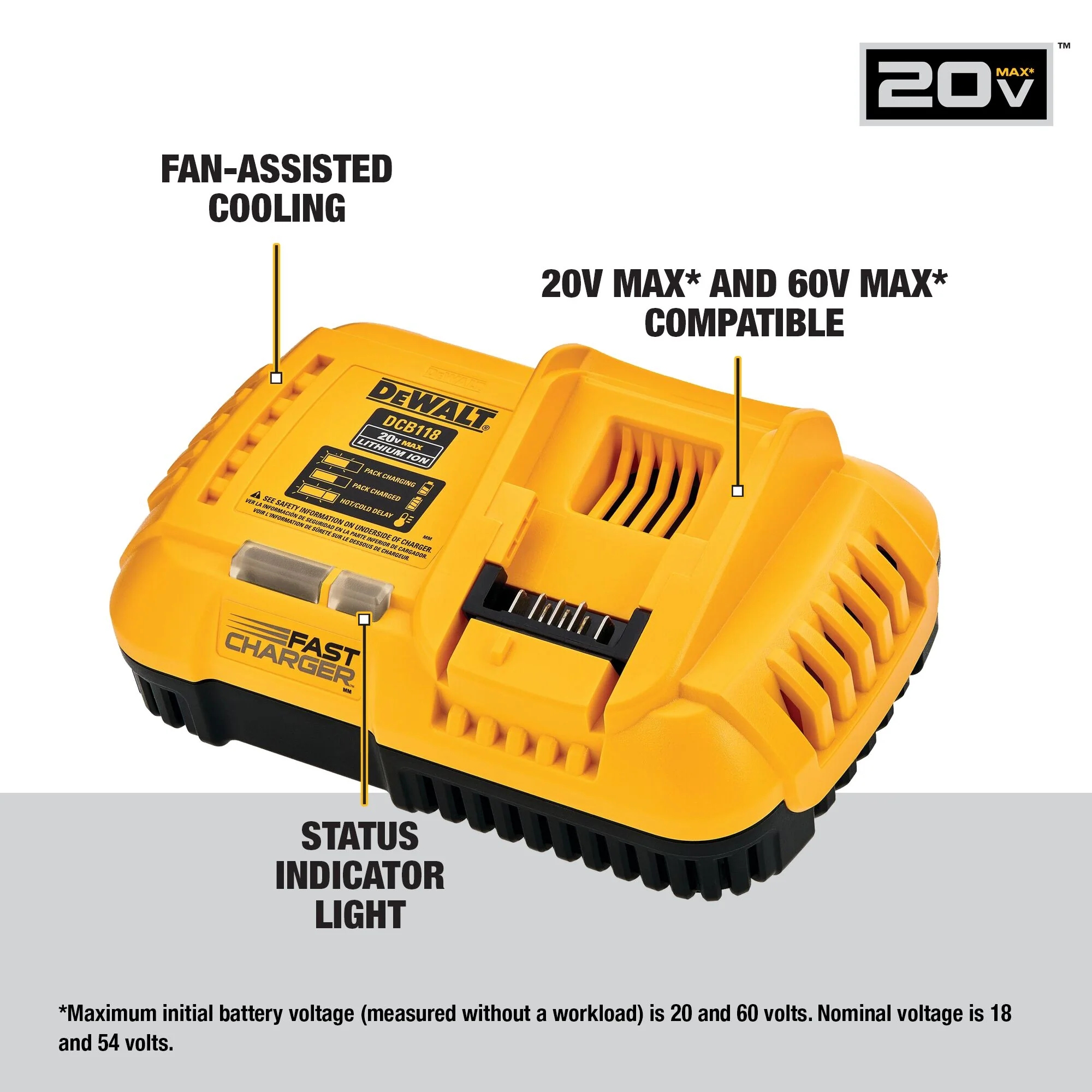 DeWalt 20V MAX FLEXVOLT® 8A Fan Cooled Fast Charger - Image 7