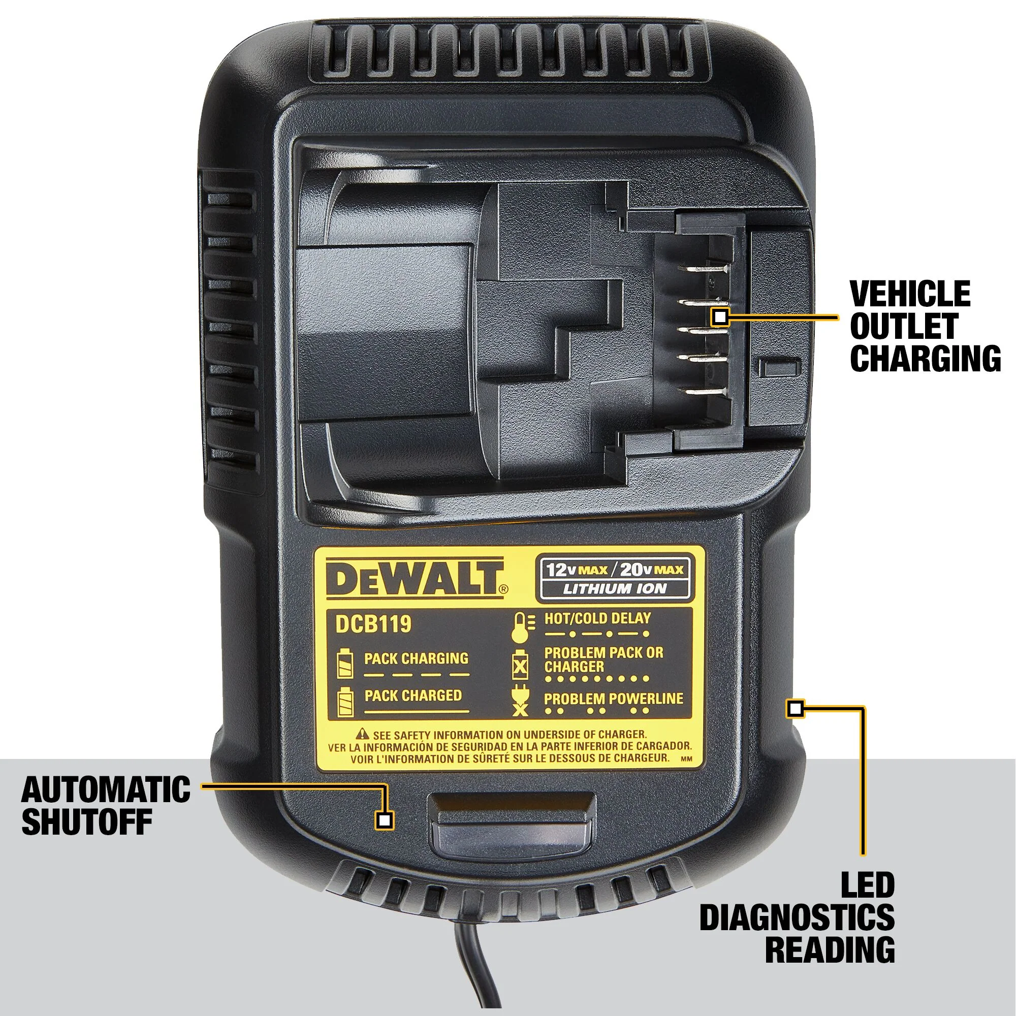 DeWalt 12V - 20V MAX Li-Ion Vehicle Battery Charger - Image 6