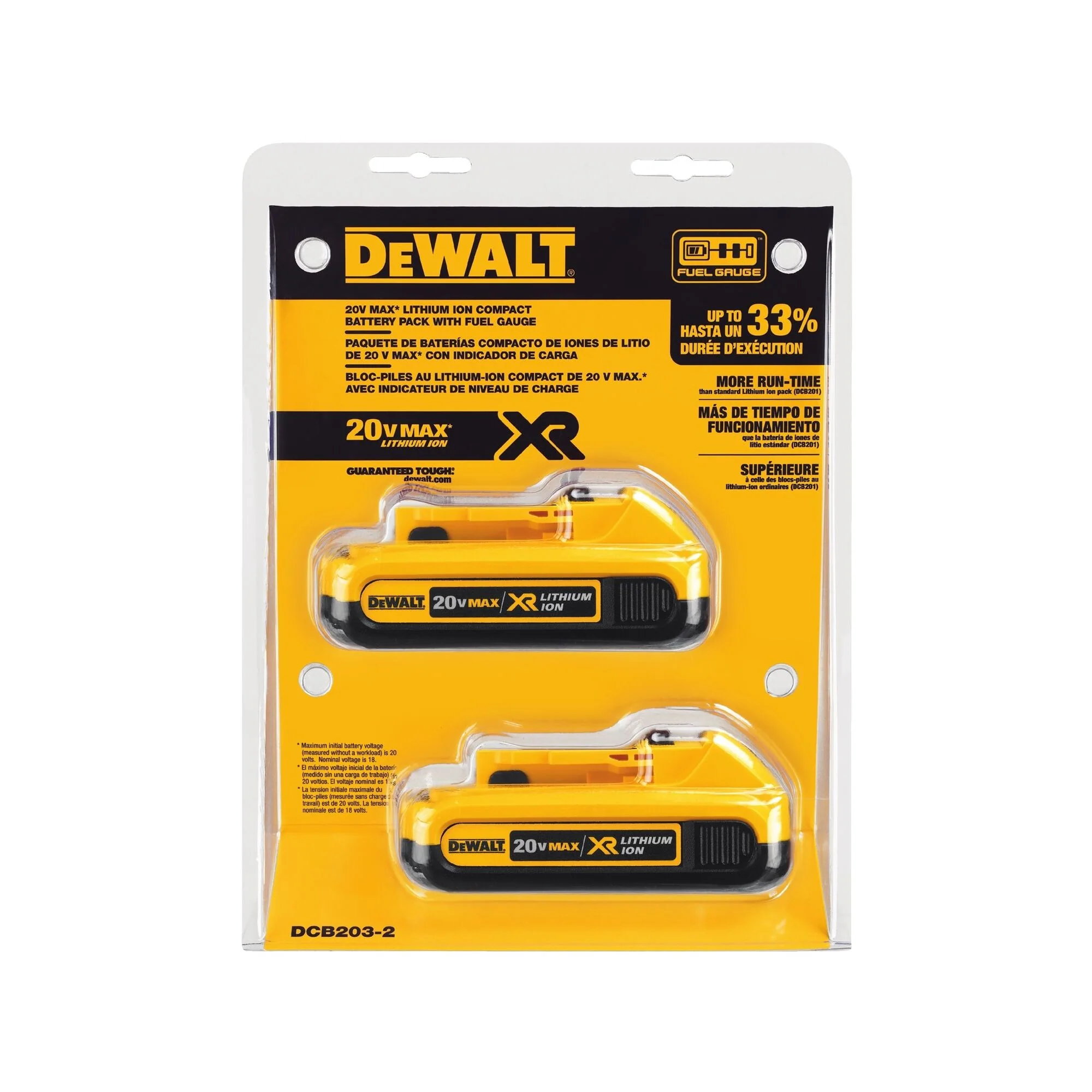 DeWalt 2PK 20V MAX Compact Li-Ion Battery - 2.0Ah - Image 2