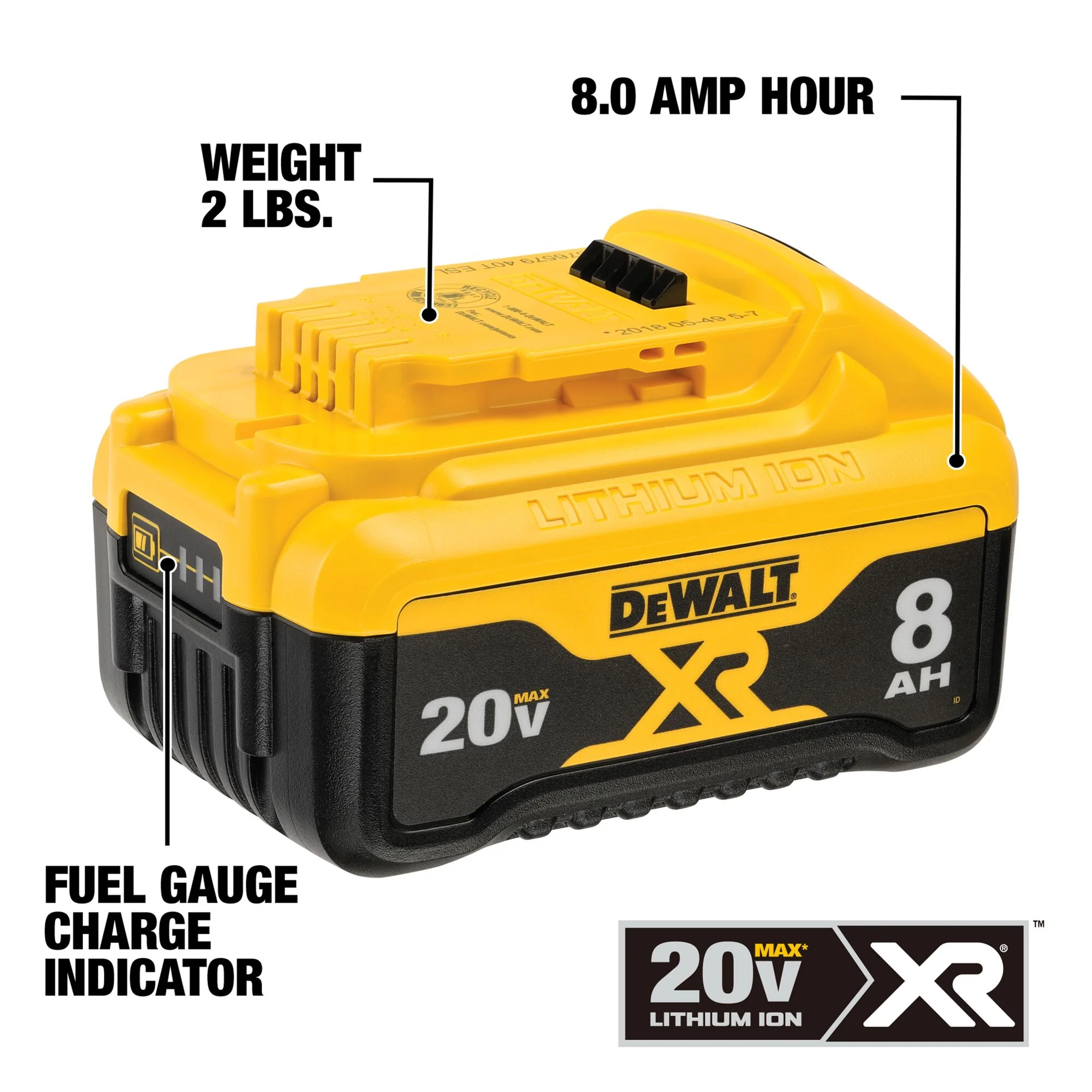 DeWalt 20V MAX XR Li-Ion Battery - 8.0Ah - Image 8