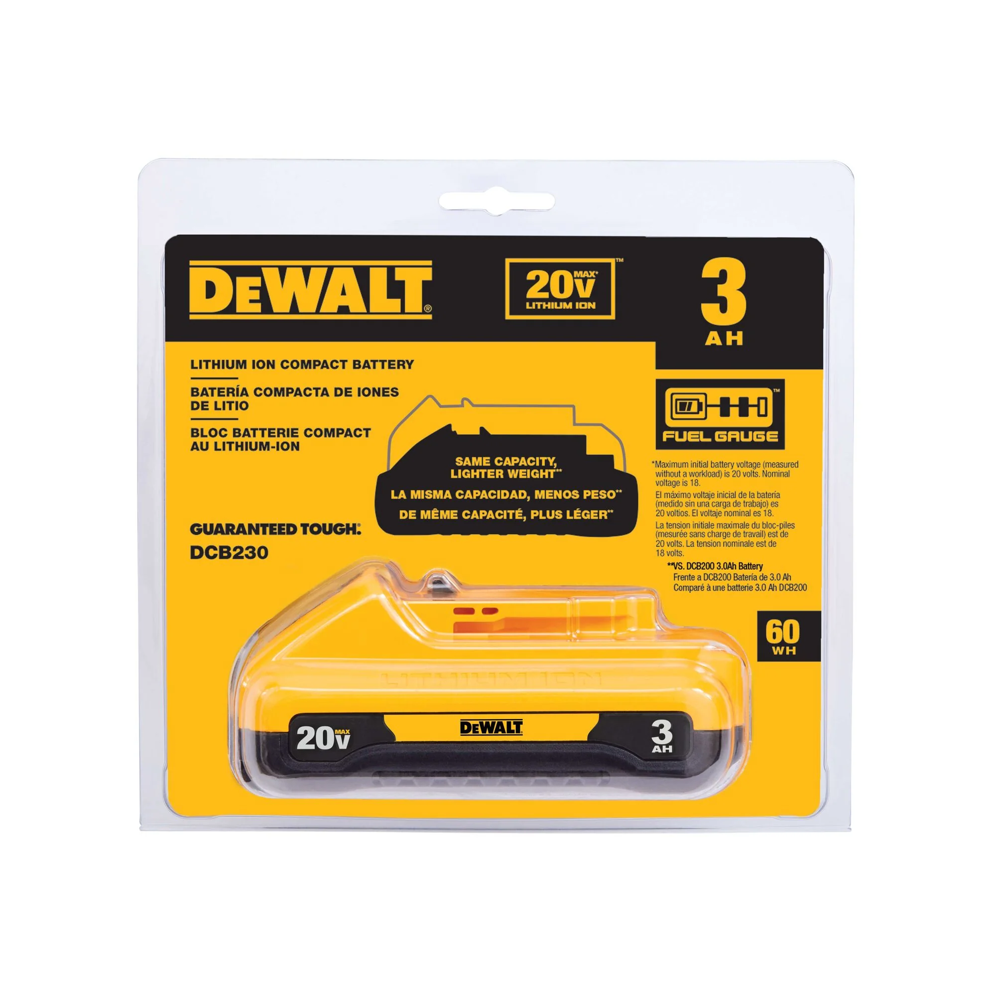 DeWalt 20V MAX Compact Li-Ion Battery - 3.0Ah - Image 5