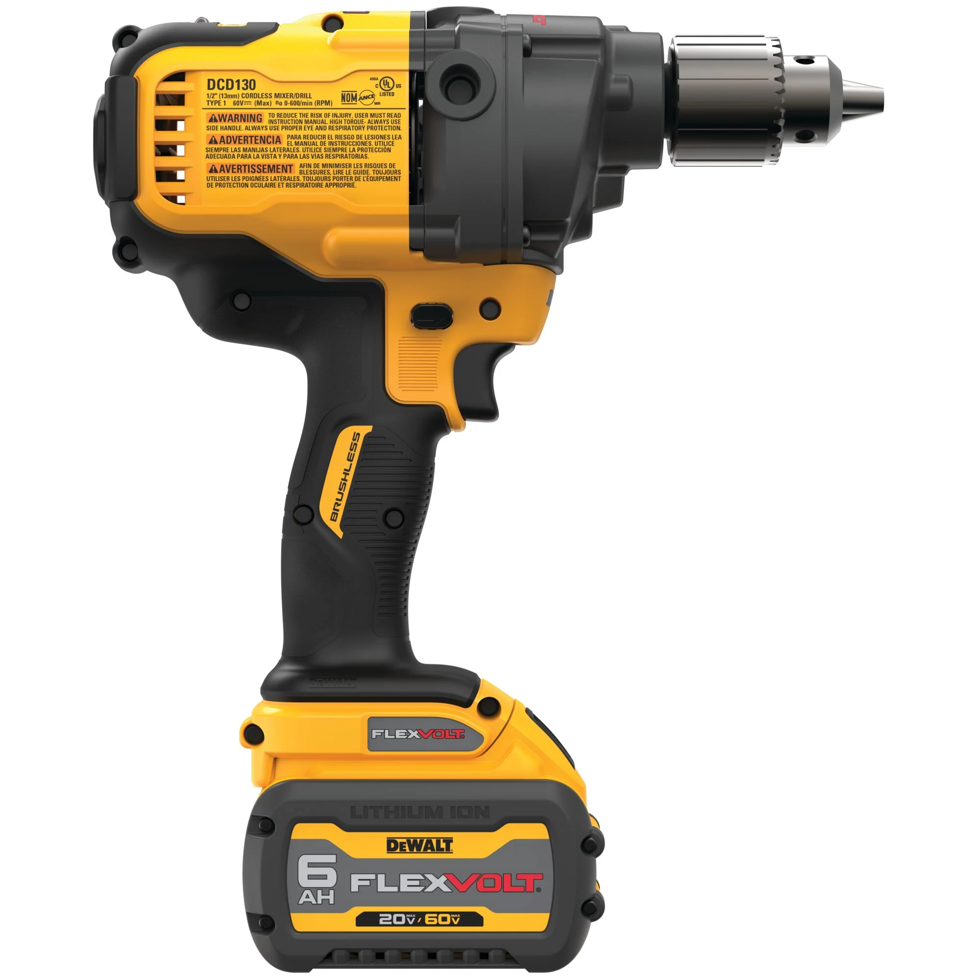 DeWalt 60V MAX FLEXVOLT® Cordless Mixing Drill w/ E-Clutch System Kit - Image 5