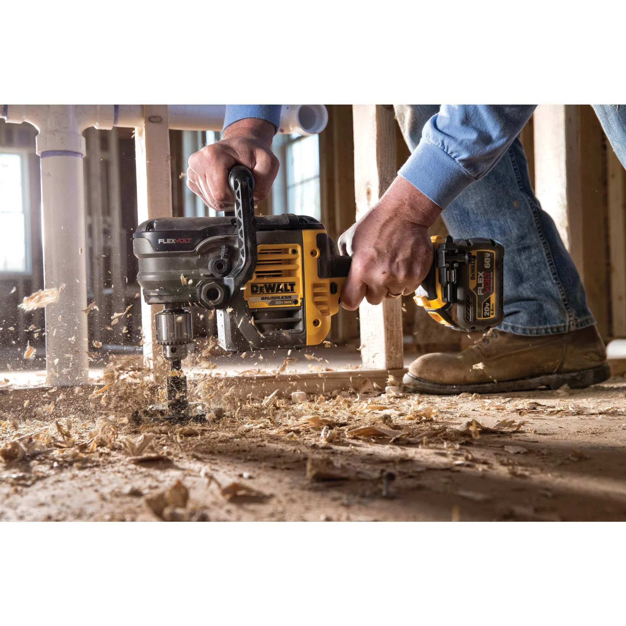 DeWalt 60V MAX FLEXVOLT® VSR Stud & Joist Drill Kit - 1 Battery - Image 13