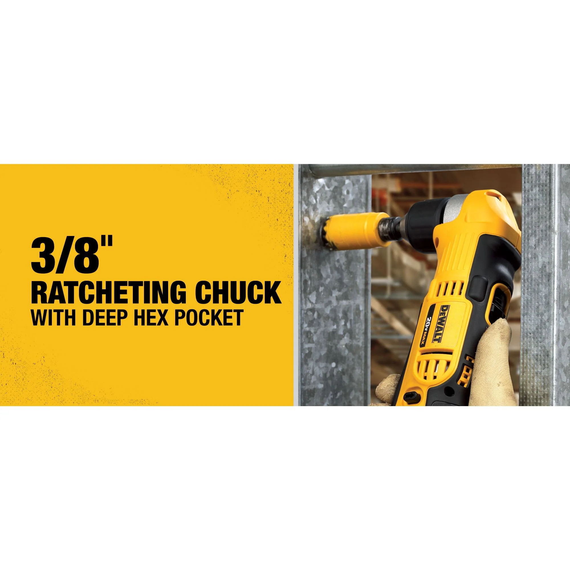 DeWalt 20V MAX 3/8" Right Angle Drill - Tool Only - Image 11