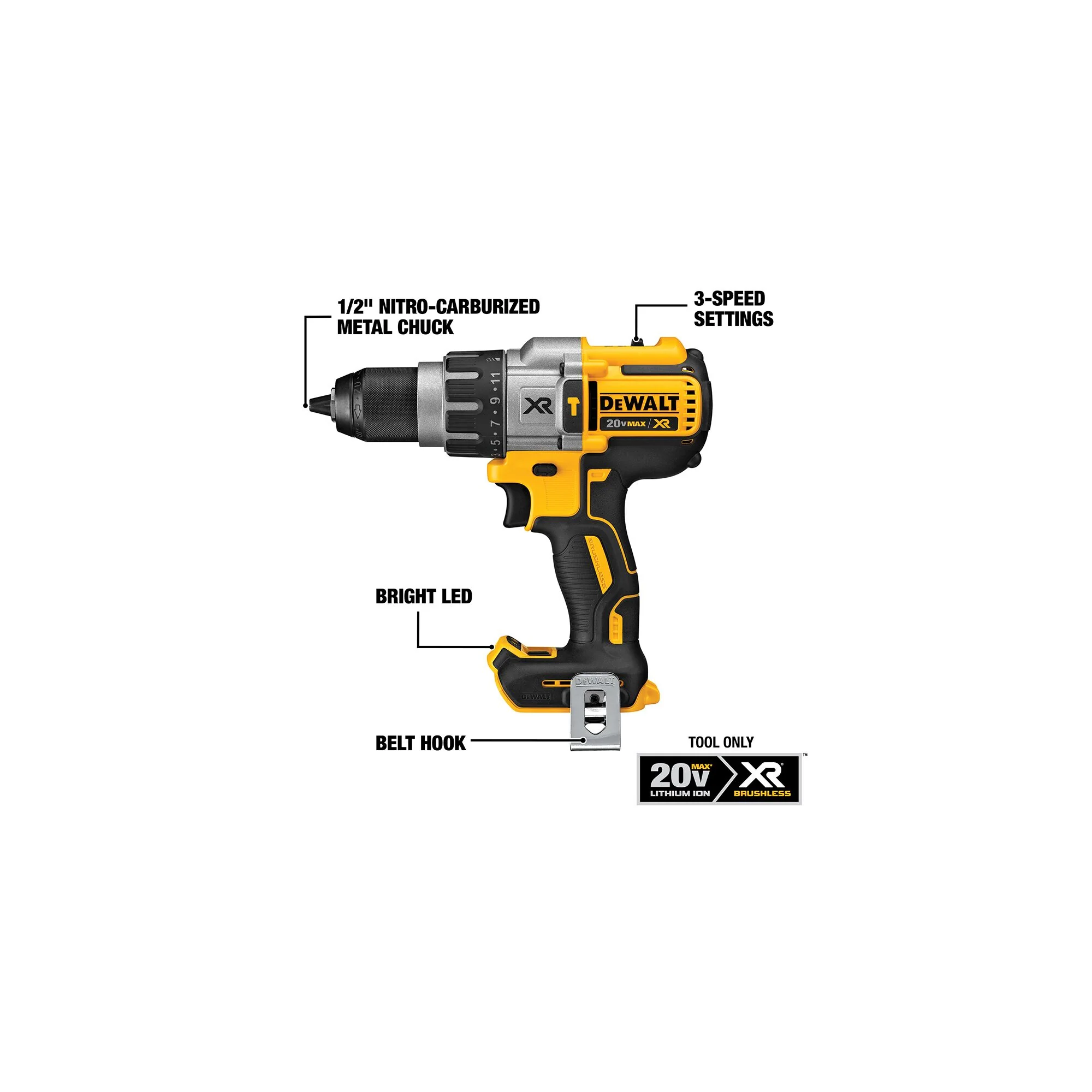 DeWalt 20V MAX XTREME™ 1/2" Cordless Brushless Hammer Drill Kit - Image 11