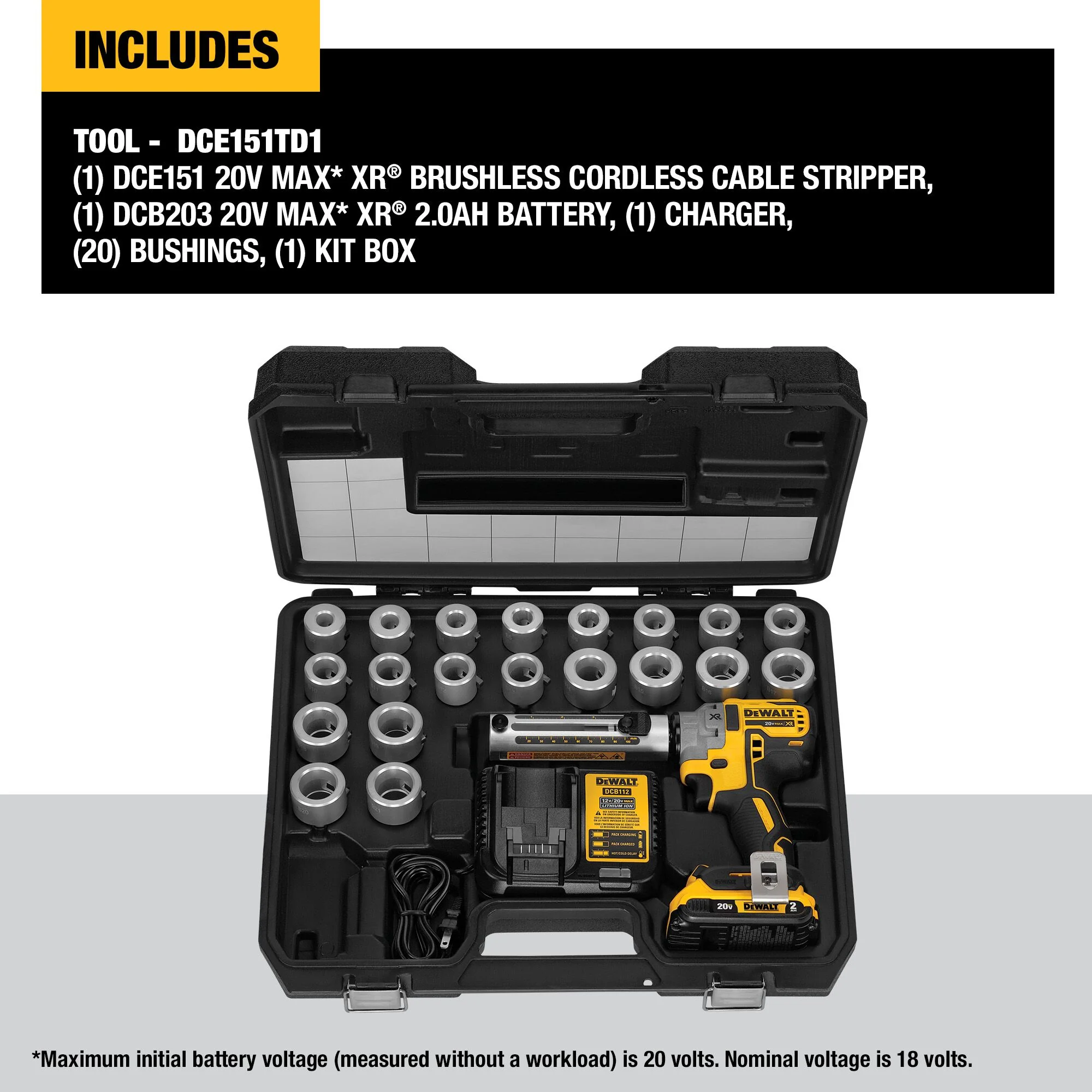 DeWalt 20V MAX XR® Cordless Cable Stripper Kit - Image 12