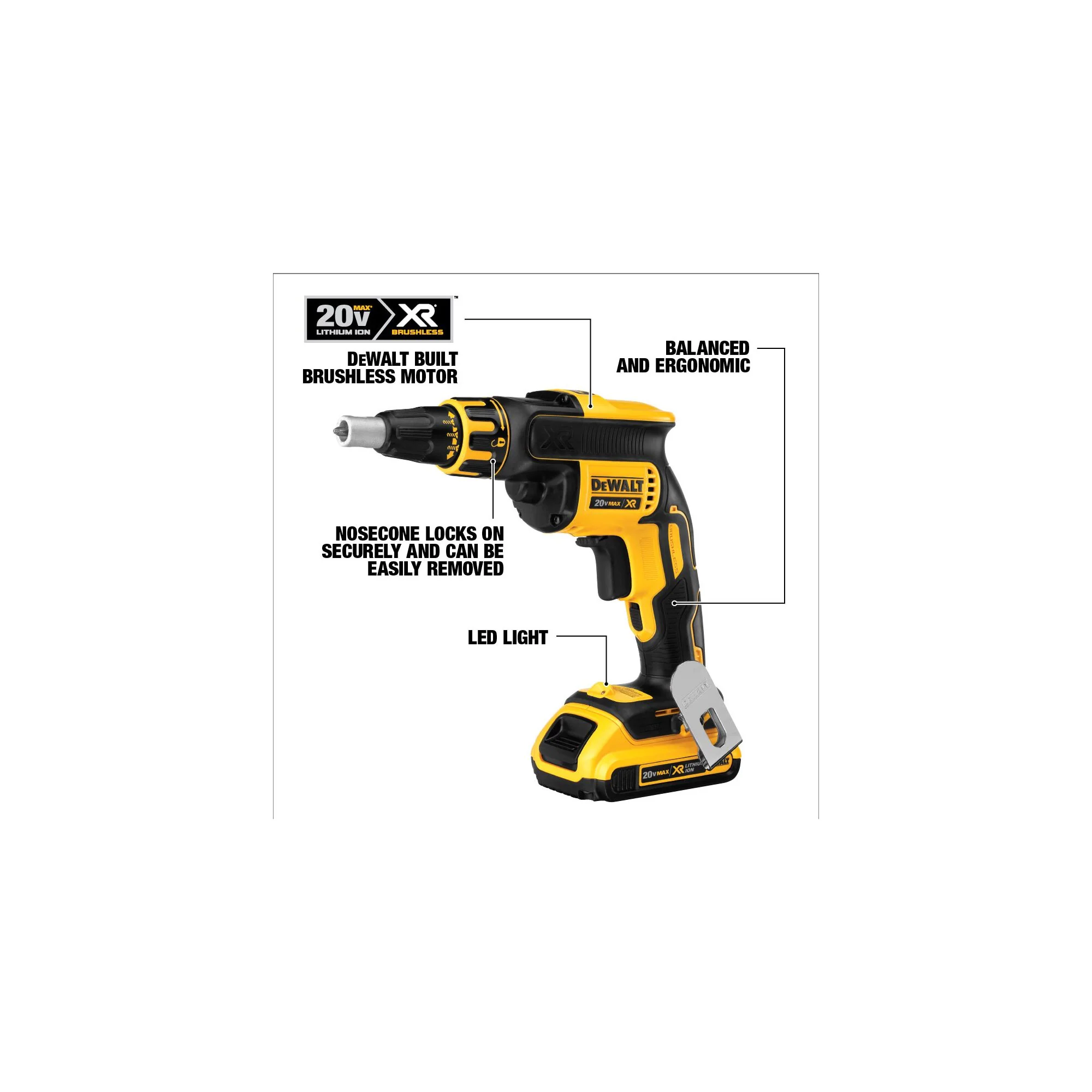 DeWalt 20V MAX XR® Brushless Drywall Screw Gun Kit - Image 4