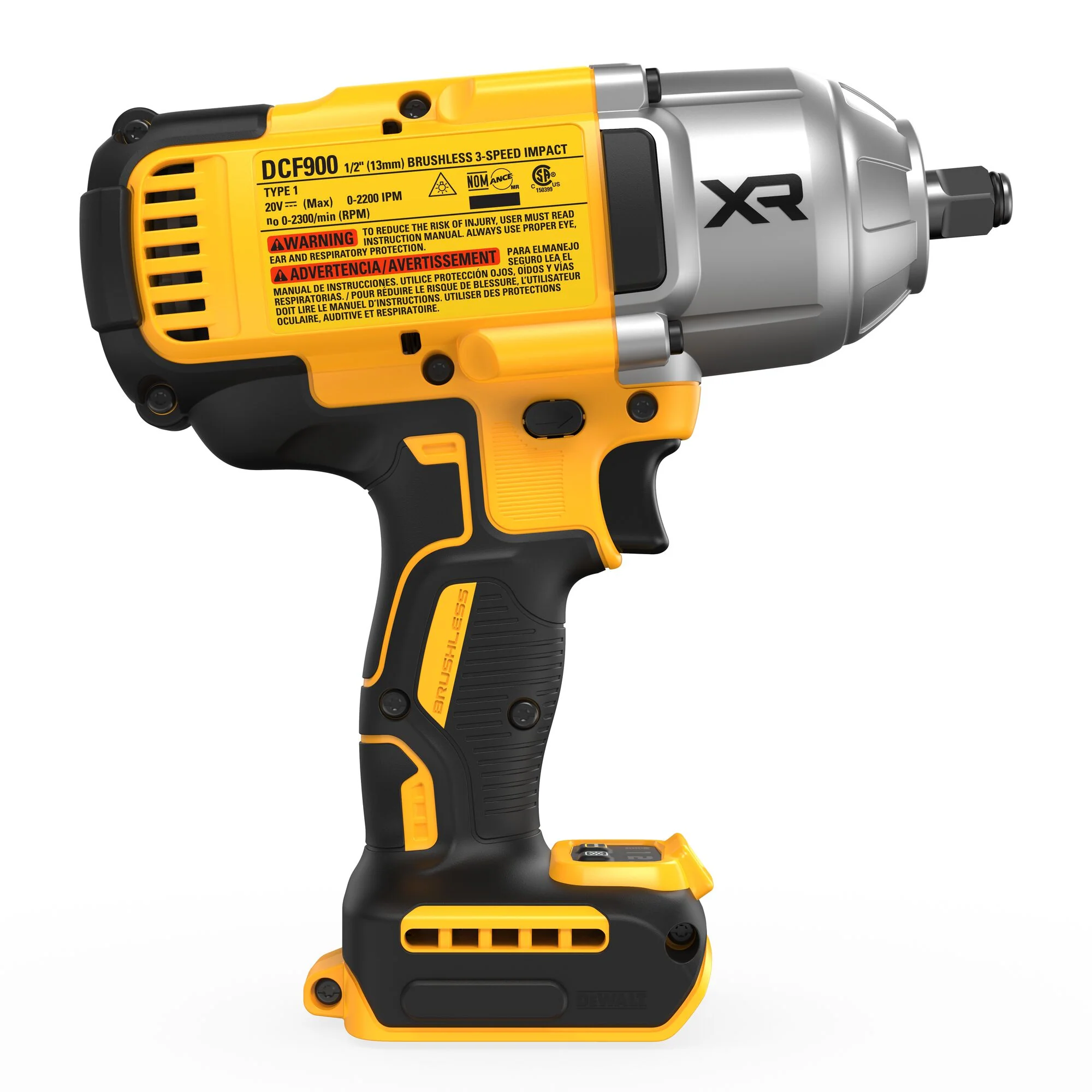 DeWalt 20V MAX XR 1/2" High Torque Impact Wrench w/ Hog Ring Anvil - Image 4
