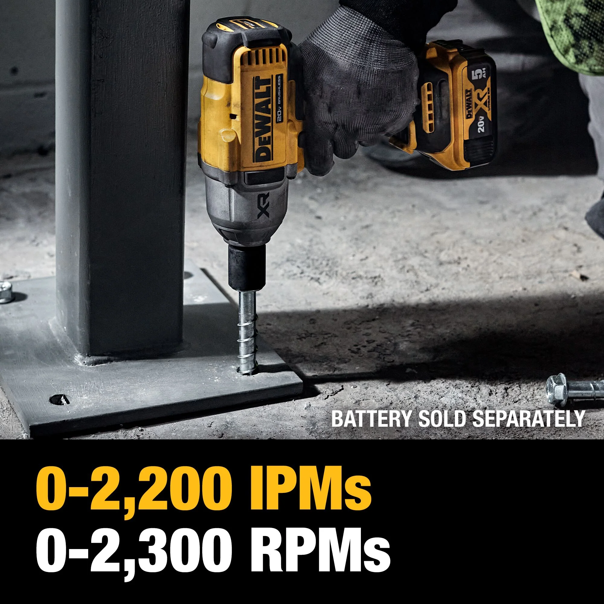 DeWalt 20V MAX XR 1/2" High Torque Impact Wrench w/ Hog Ring Anvil - Image 7