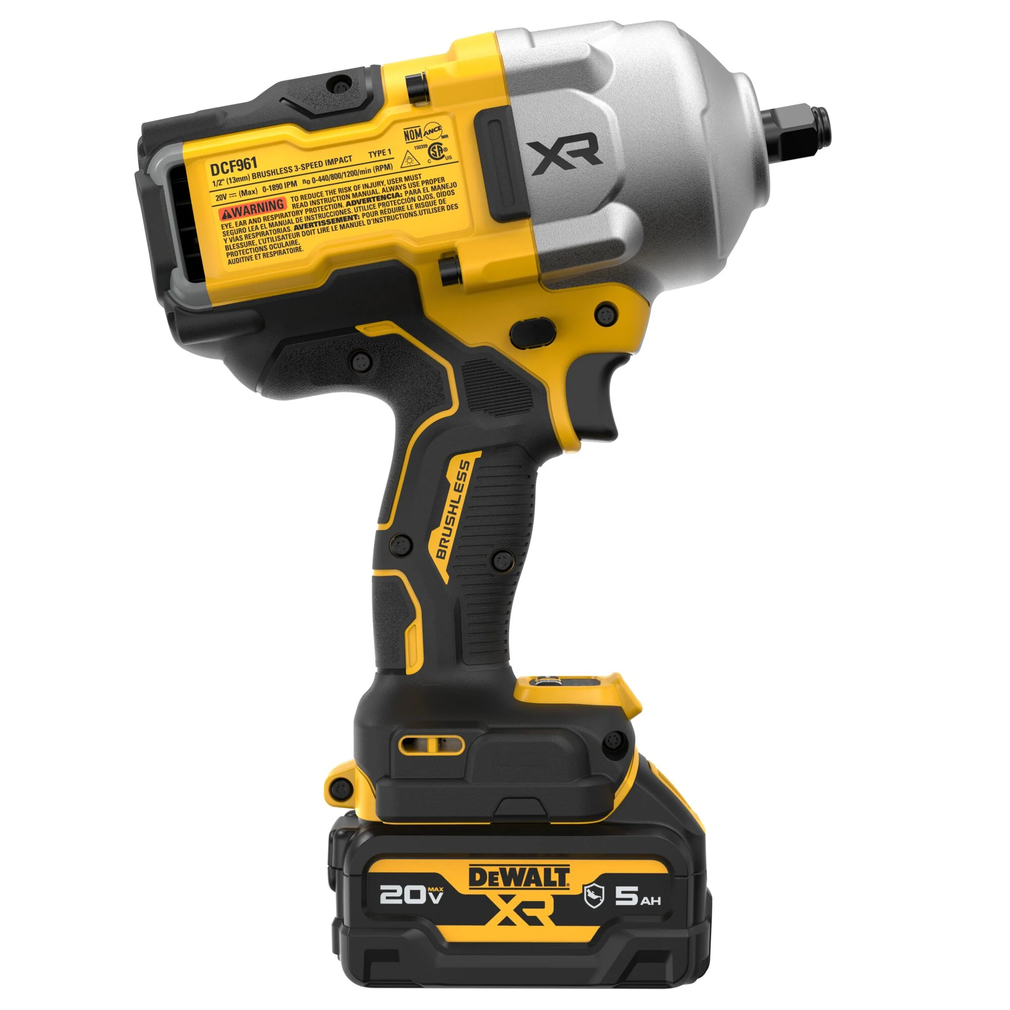 DeWalt 20V MAX XR 1/2" High Torque Impact Wrench w/ Hog Ring Anvil Kit - Image 5