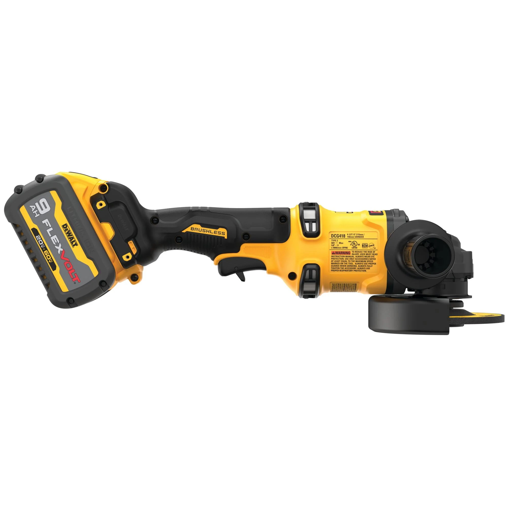 DeWalt 60V MAX FLEXVOLT® 4-1/2" - 6" Angle Grinder Kit w/ 2 Batteries - Image 5