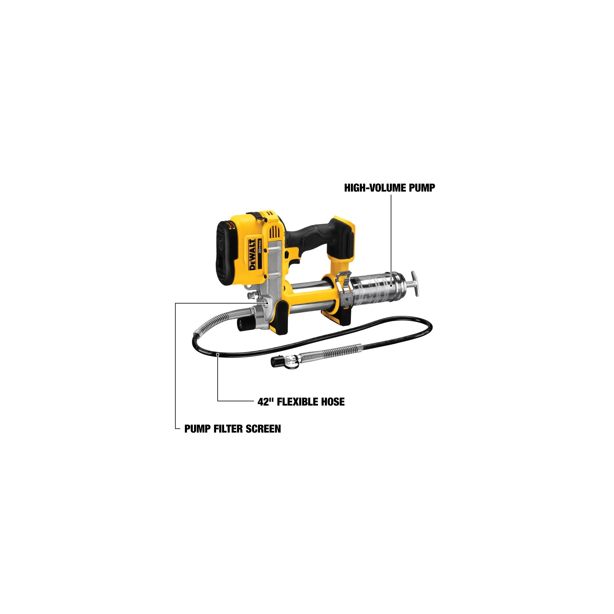 DeWalt 20V MAX Cordless Grease Gun - Tool Only - Image 2