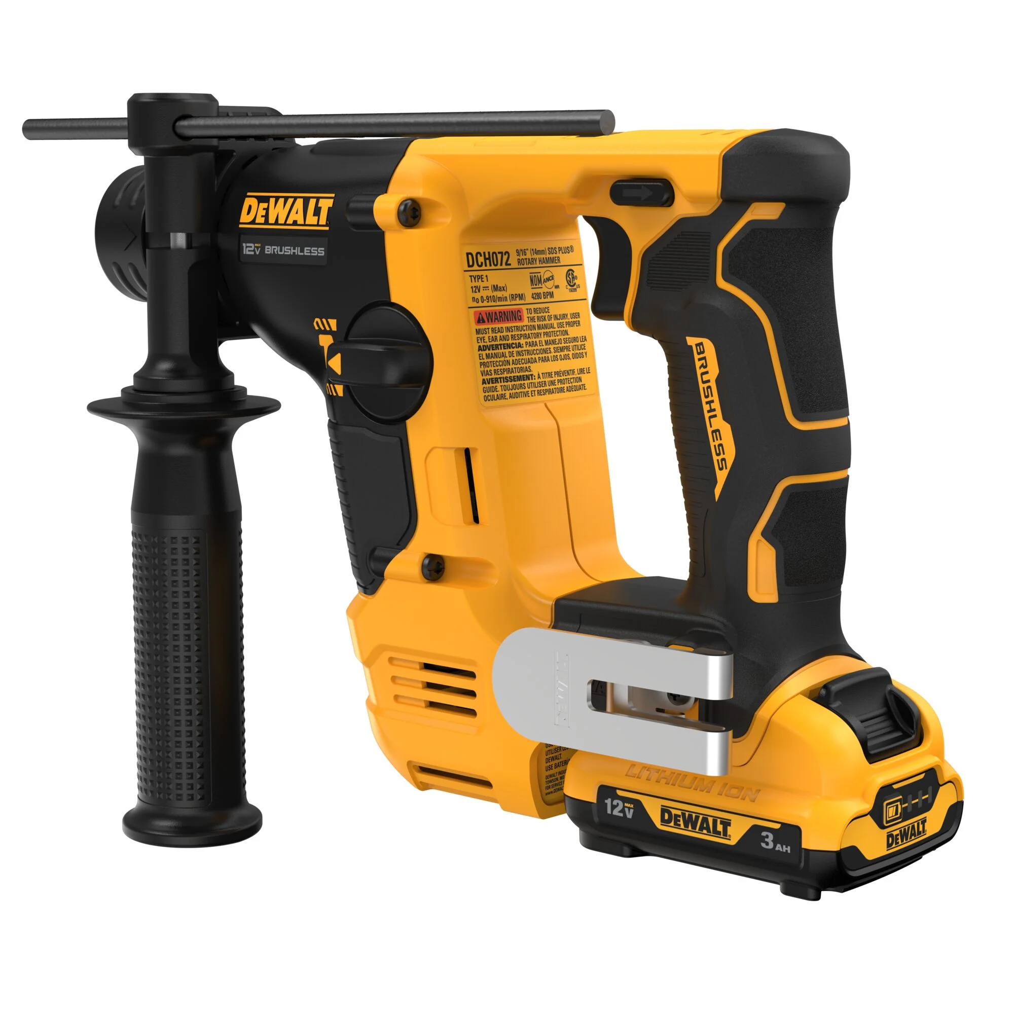 DeWalt XTREME™ 12V MAX 9/16" Brushless Cordless SDS Plus Rotary Hammer Kit - Image 6