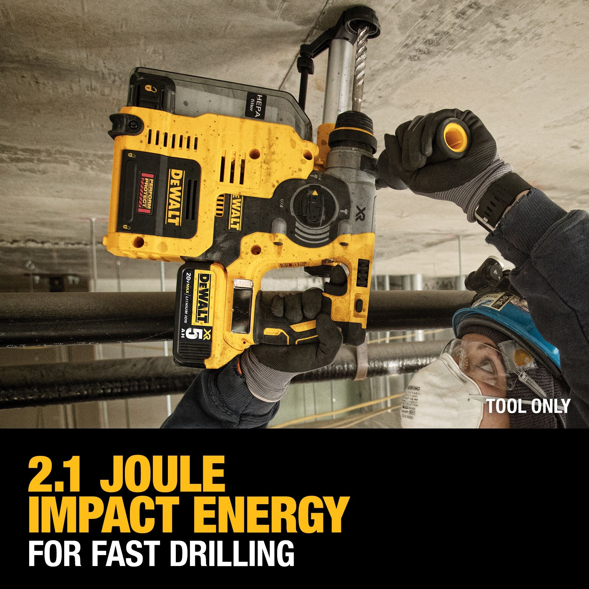 DeWalt 20V MAX XR® Brushless 1" SDS Plus L-Shape Rotary Hammer - Tool Only - Image 6