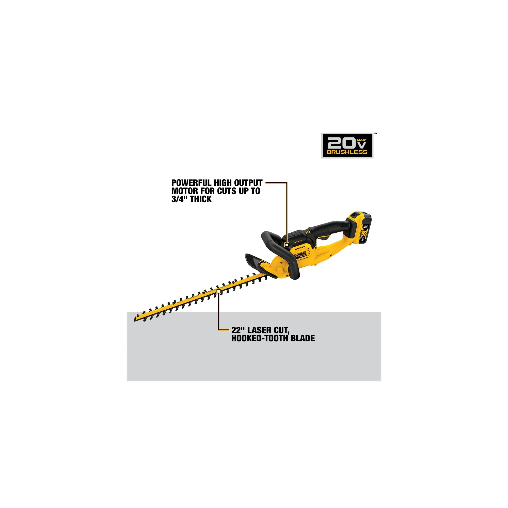 DeWalt 20V MAX 22" Hedge Trimmer Kit - Image 6