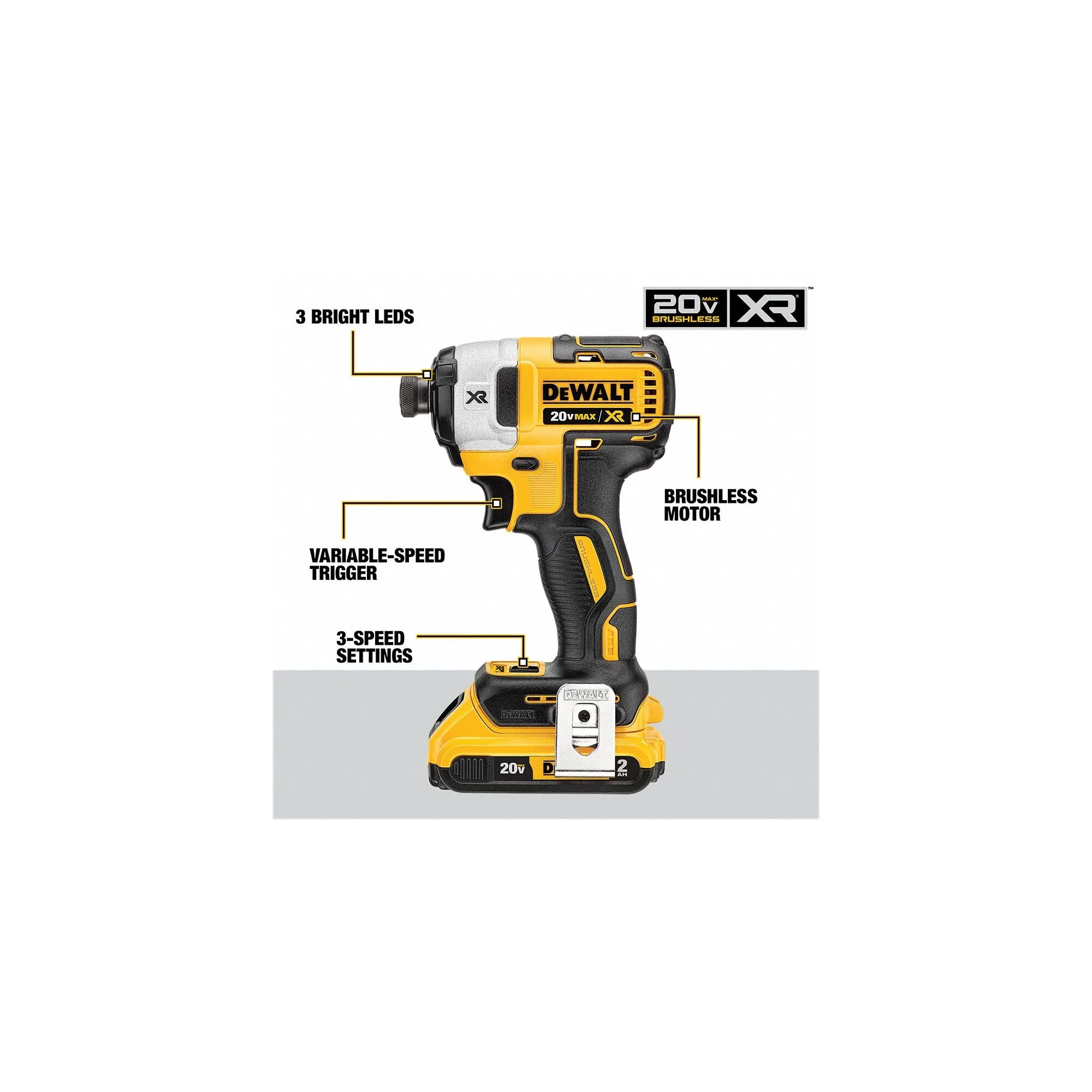 DeWalt 20V FLEXVOLT ADVANTAGE Hammer/Impact Drill Kit - 20V/60V - Image 7