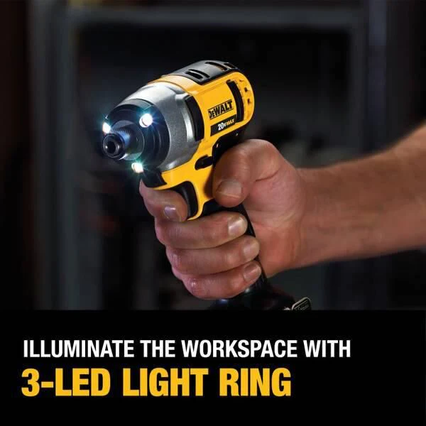 DeWalt 20V Li-Ion Compact Drill & Impact Kit (DCD771 + DCF885) - Image 11