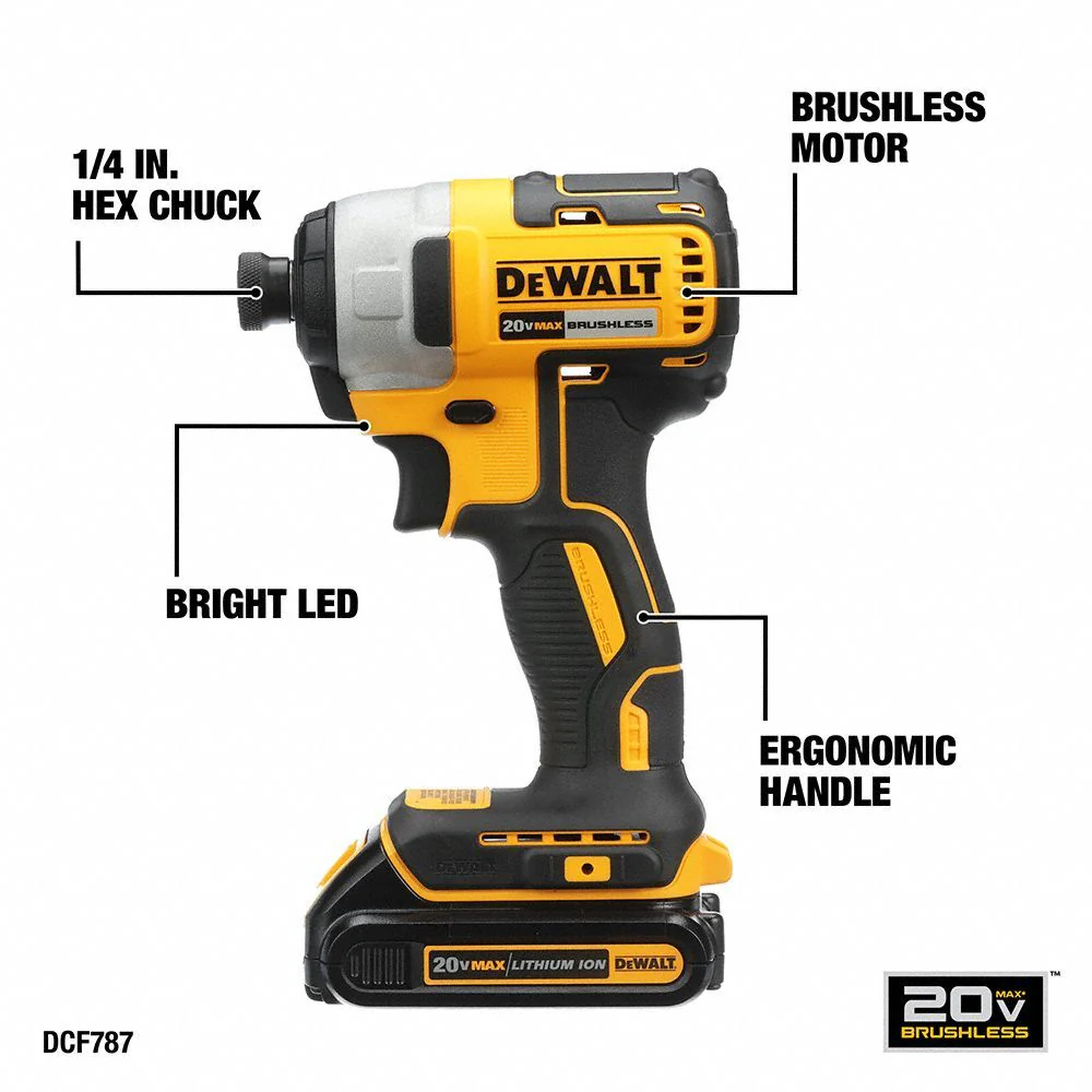 DeWalt 20V MAX Compact Brushless Drill/Driver & Impact Driver Combo Kit - Image 8