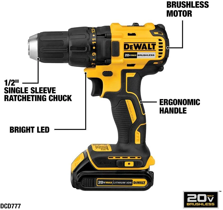 DeWalt 20V MAX Compact Brushless Drill/Driver & Impact Driver Combo Kit - Image 9