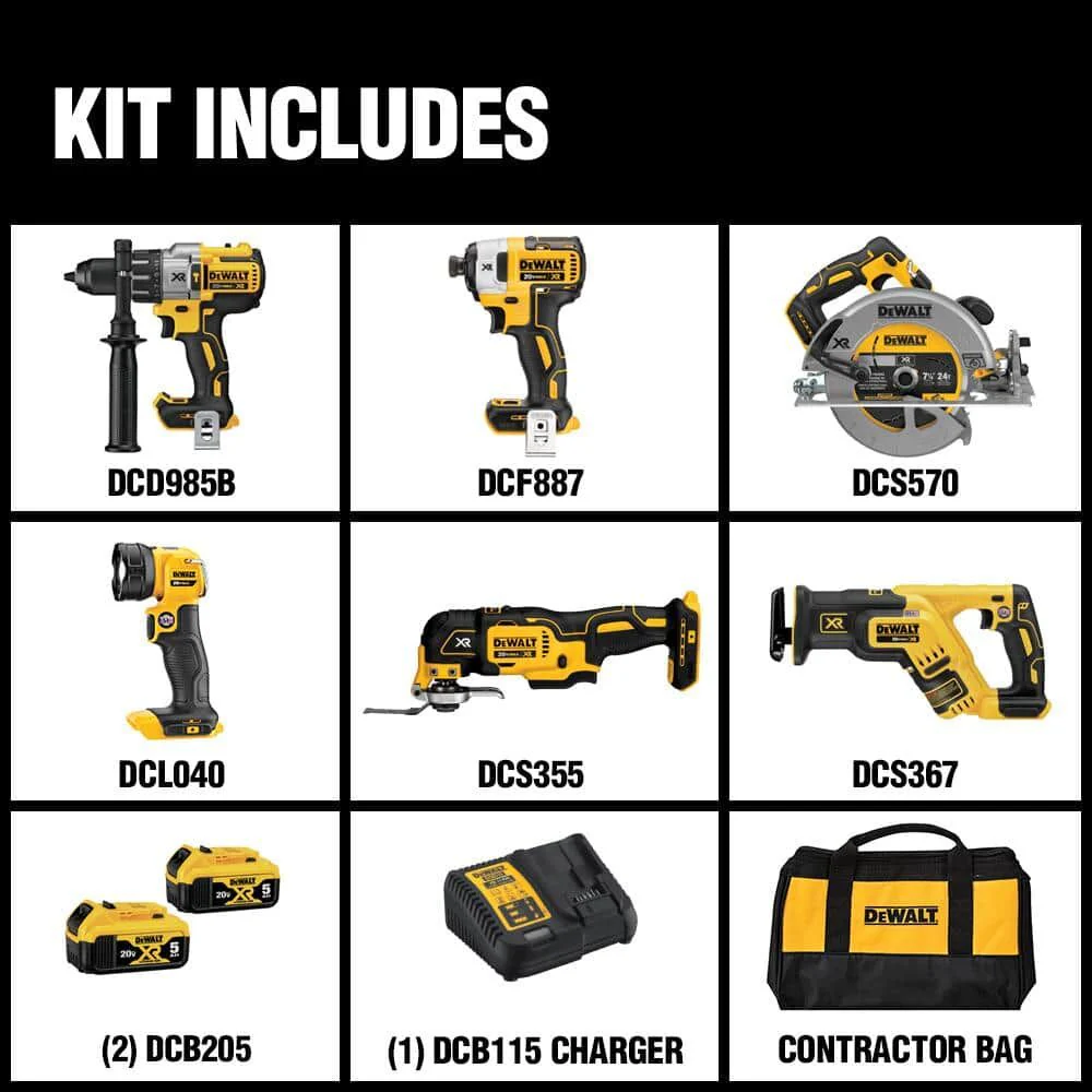 DeWalt 20V MAX XR Brushless 6-Tool Combo Kit - Image 12