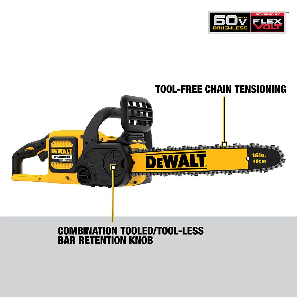 DeWalt FLEXVOLT™ 60V MAX CHAINSAW and Blower Combo Kit - Image 7