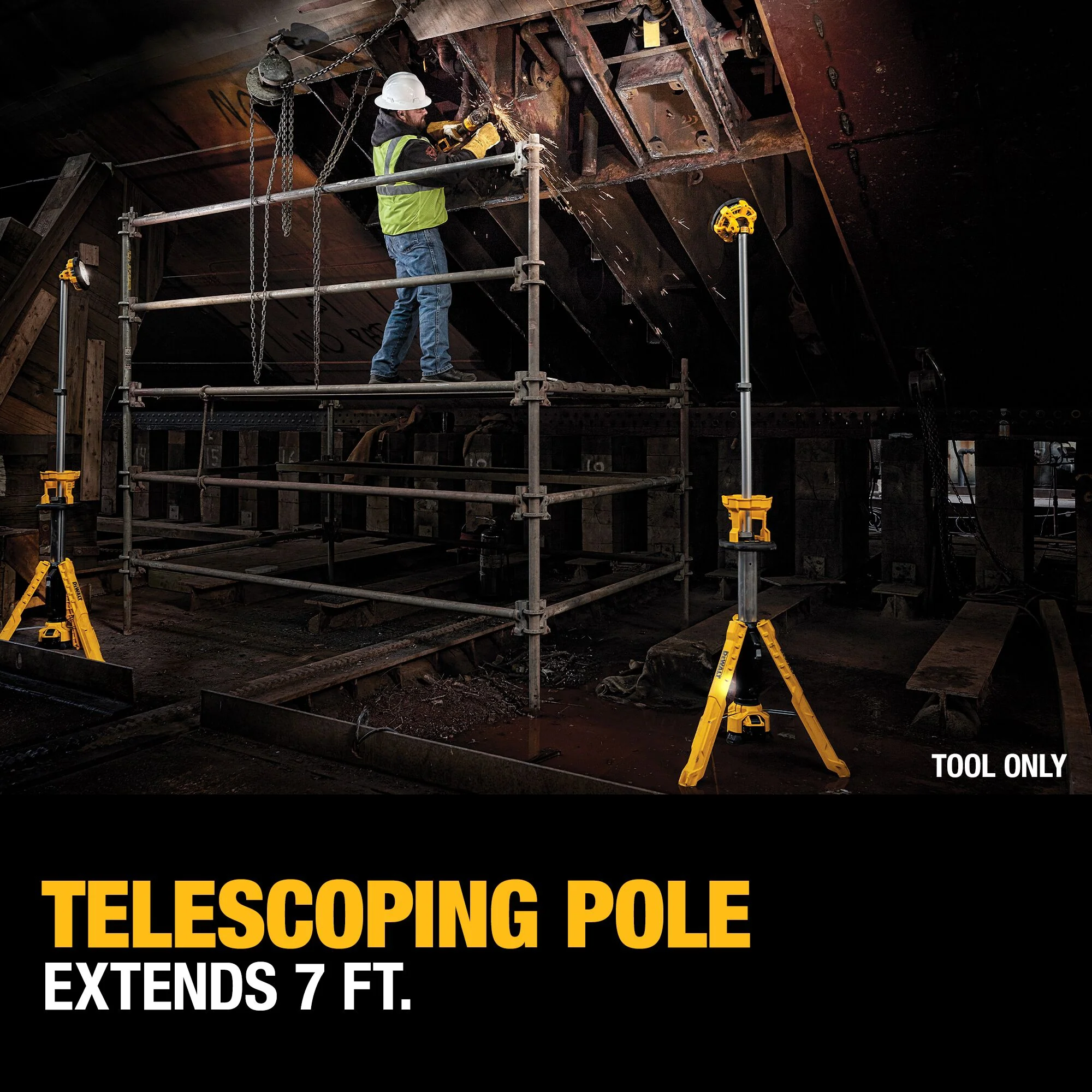 DeWalt 20V MAX Cordless Tripod Light - Light Only - Image 19