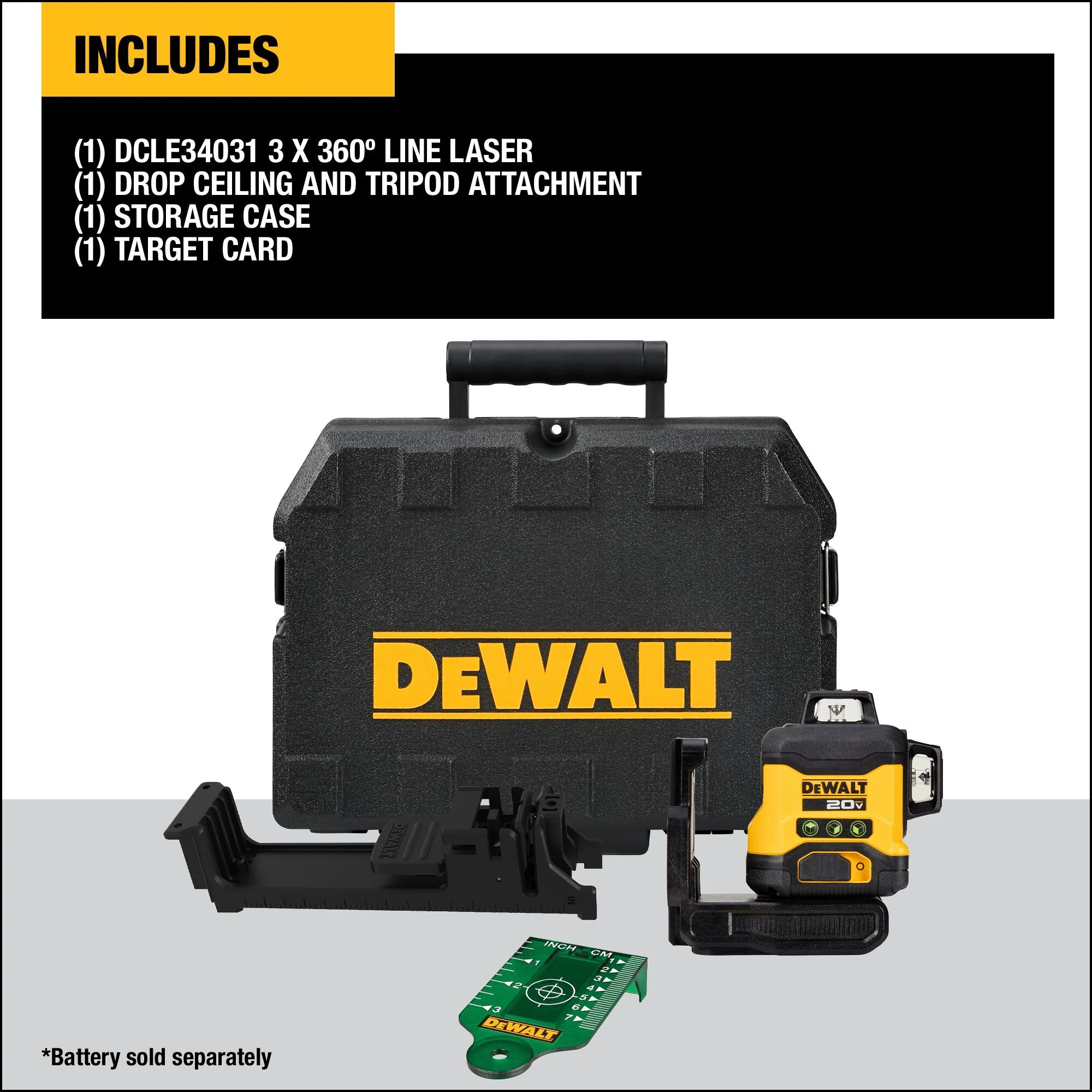 DeWalt 20V 3 x 360 Green Line Laser - Tool Only - Image 14