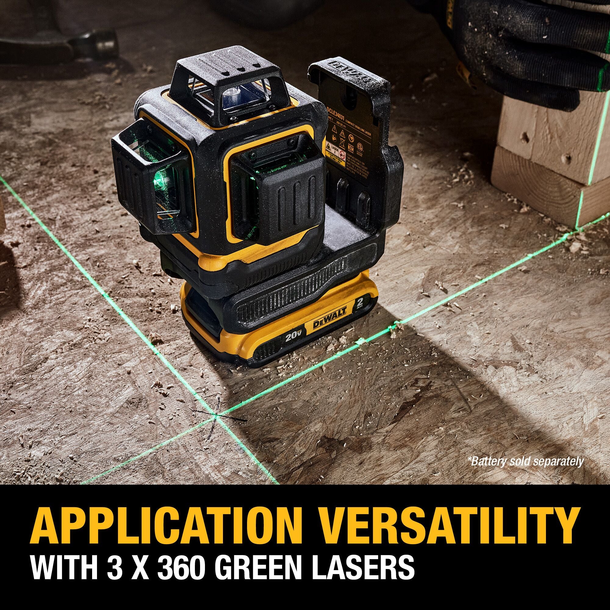 DeWalt 20V 3 x 360 Green Line Laser - Tool Only - Image 17