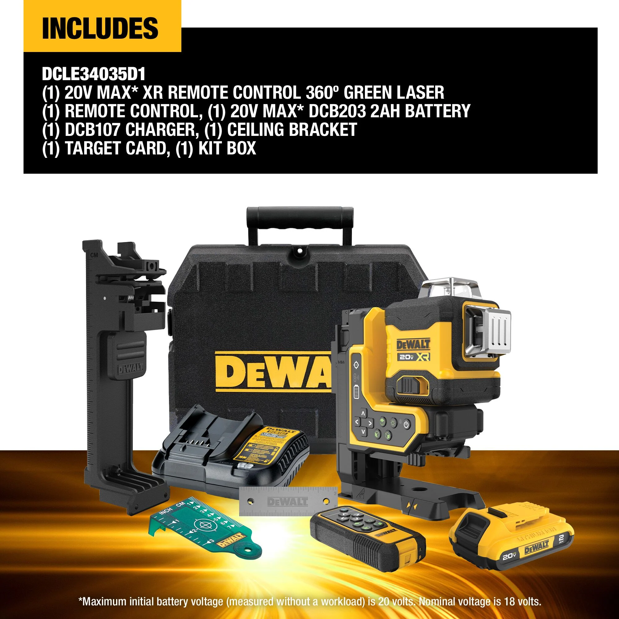 DeWalt 20V MAX XR Remote Control 360° Line Laser Kit - Image 8